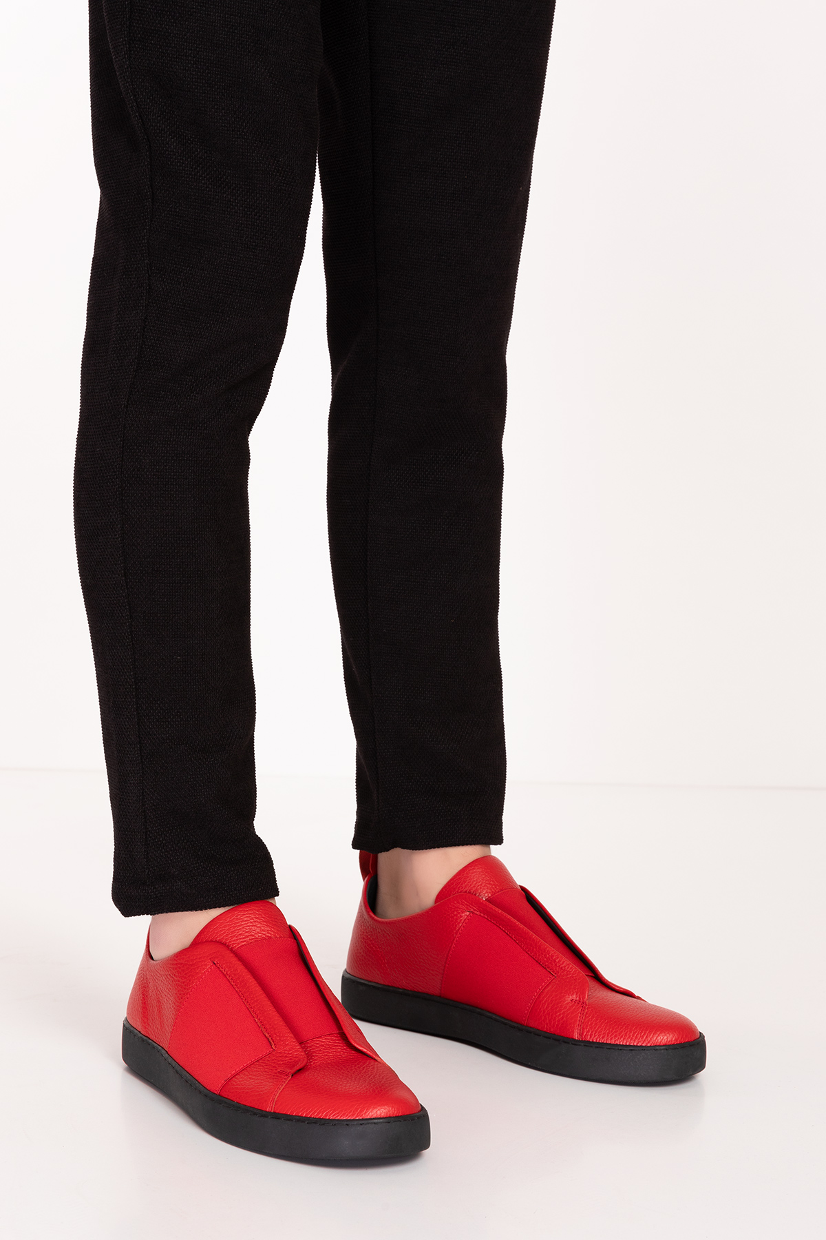 Gondol Erkek Hakiki Deri Lastikli Kolay Giyim Ayakkabı tx.7740 - Görsel 2