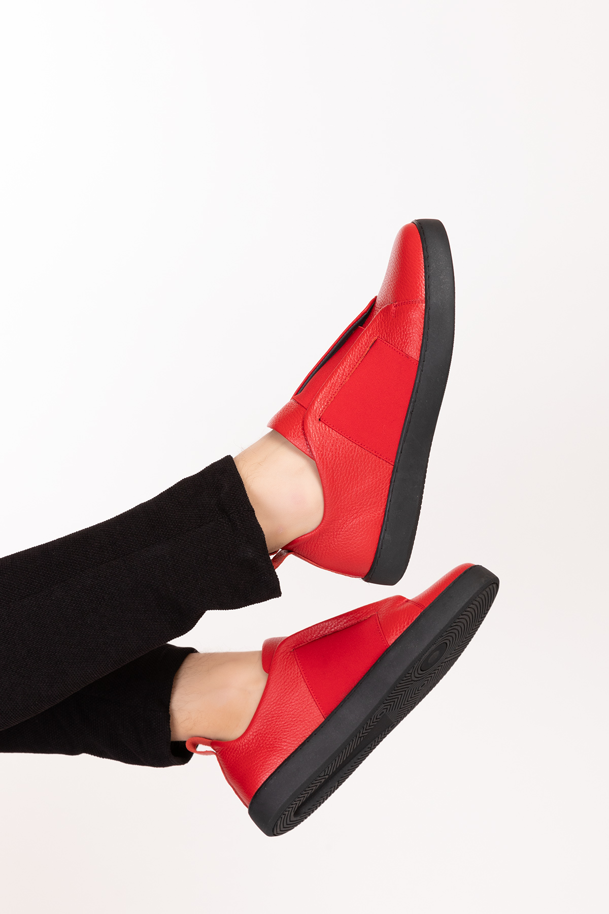 Gondol Erkek Hakiki Deri Lastikli Kolay Giyim Ayakkabı tx.7740 - Görsel 3