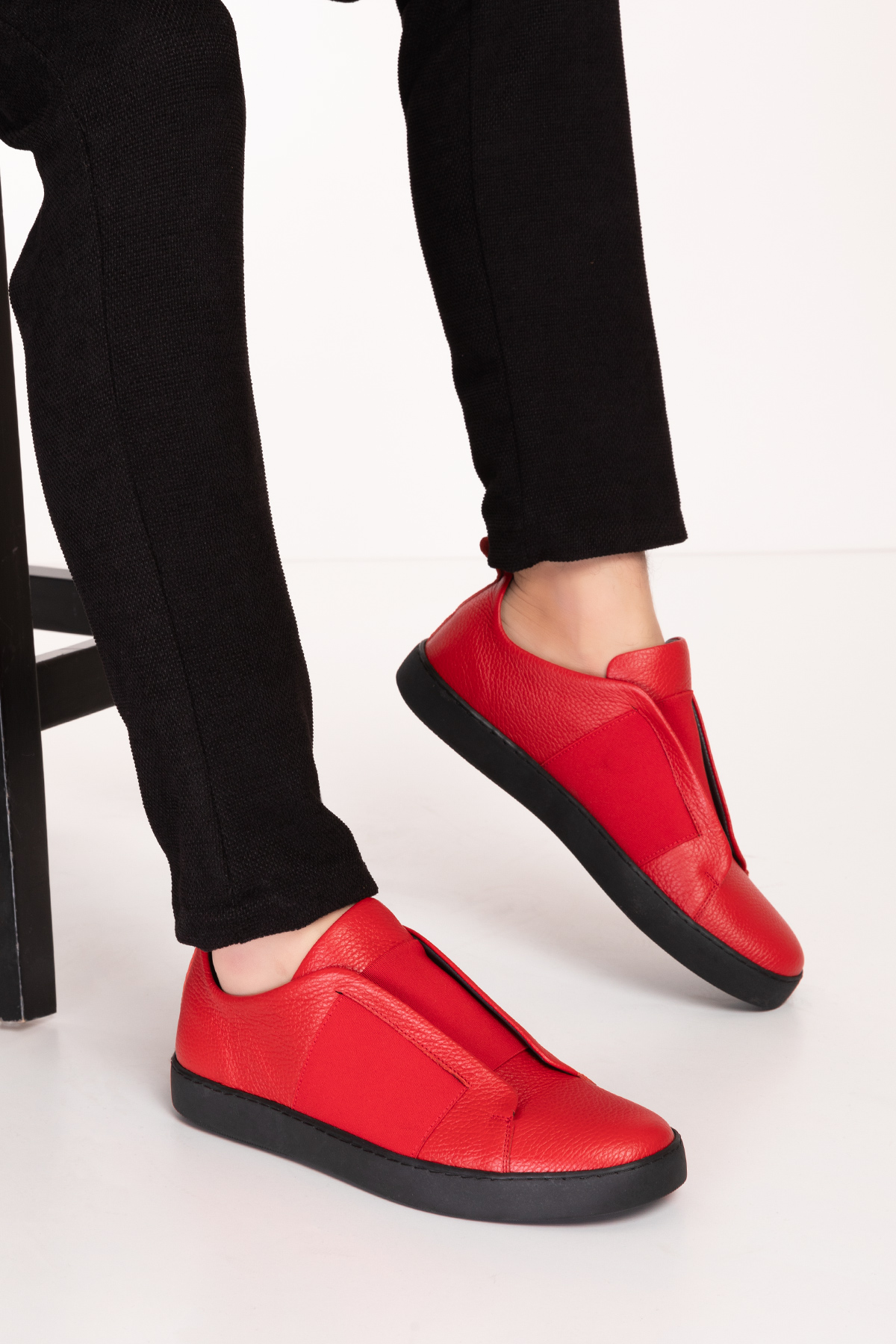 Gondol Erkek Hakiki Deri Lastikli Kolay Giyim Ayakkabı tx.7740 - Görsel 5