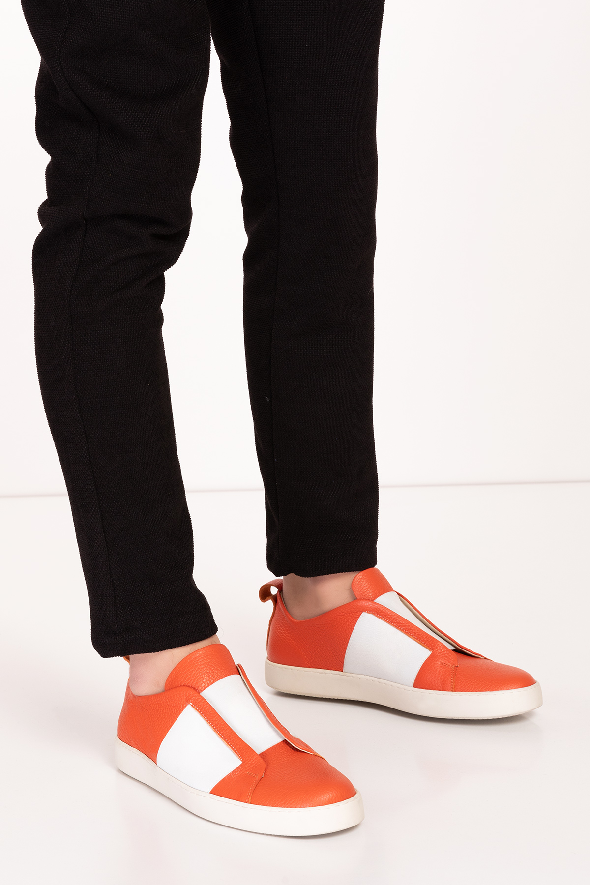 Gondol Erkek Hakiki Deri Lastikli Kolay Giyim Ayakkabı tx.7740 - Görsel 2