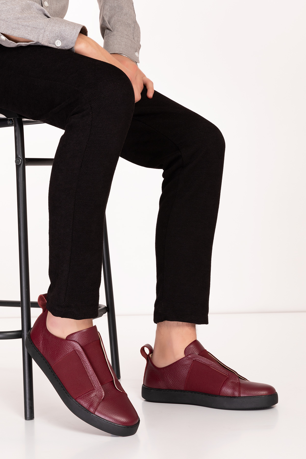 Gondol Erkek Hakiki Deri Lastikli Kolay Giyim Ayakkabı tx.7740 - Görsel 2