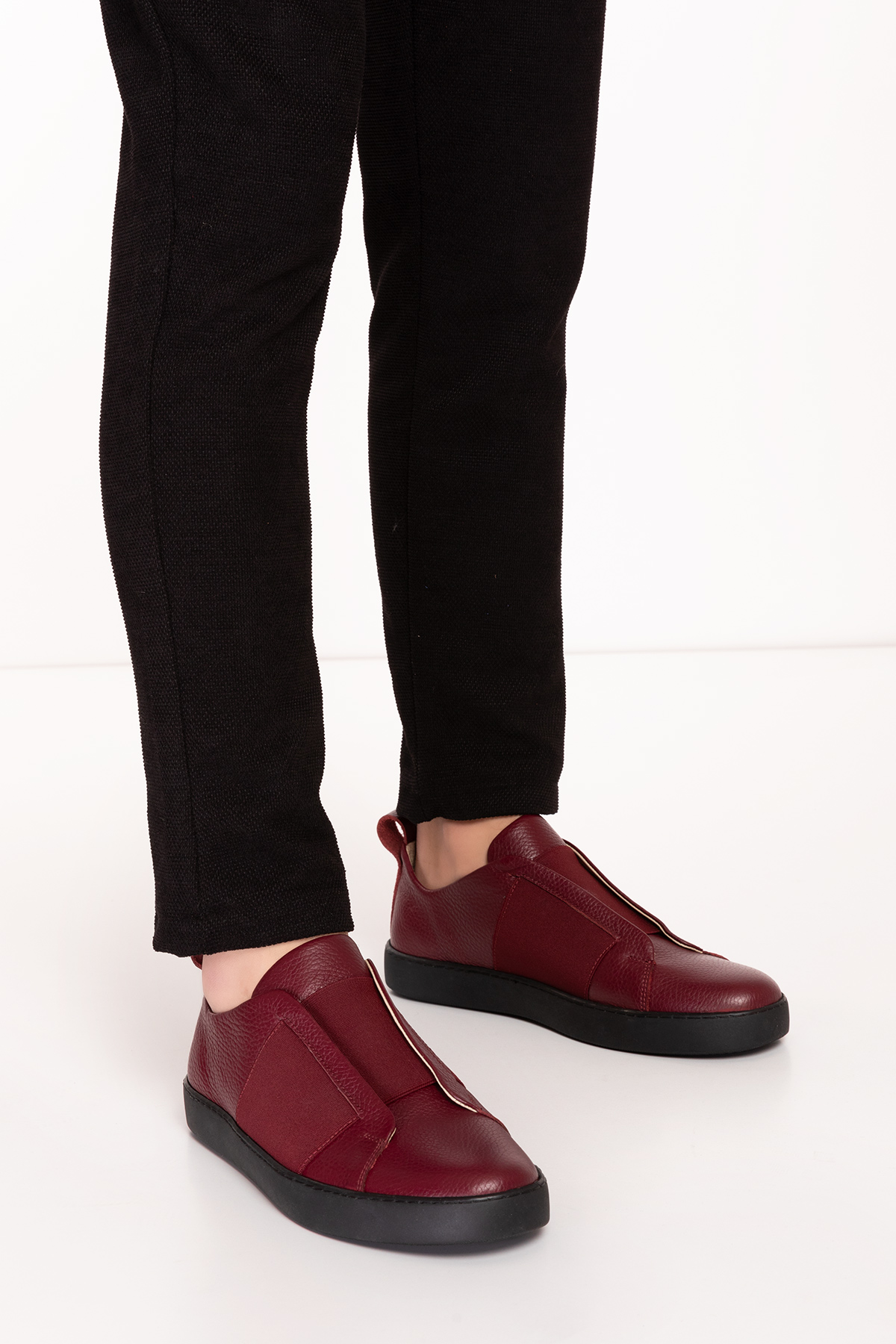 Gondol Erkek Hakiki Deri Lastikli Kolay Giyim Ayakkabı tx.7740 - Görsel 3