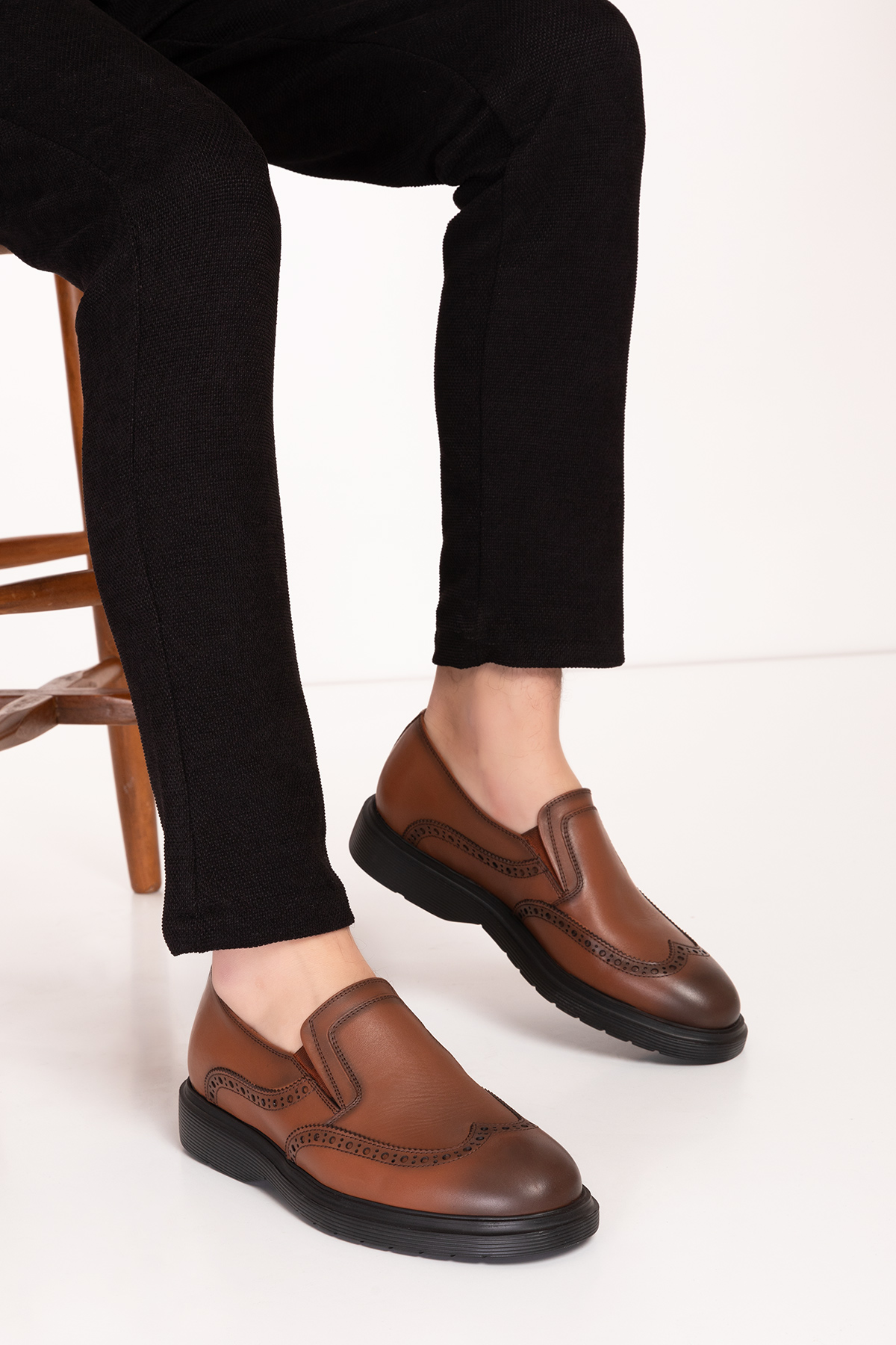 Gondol Erkek Hakiki Deri Hafif Taban Casual Ayakkabı tx.8812 - Görsel 4