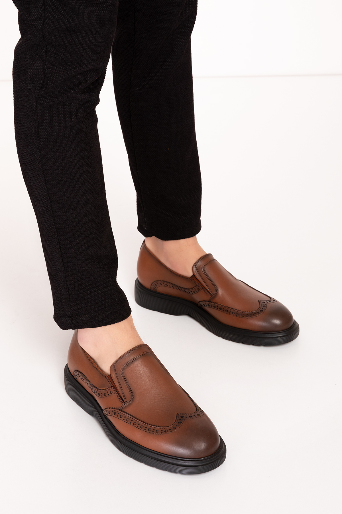 Gondol Erkek Hakiki Deri Hafif Taban Casual Ayakkabı tx.8812 - Görsel 5