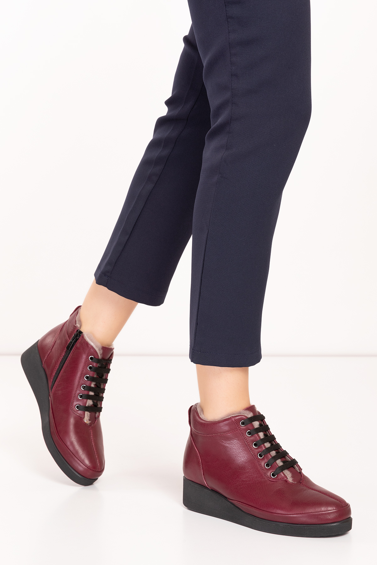 Gondol Kadın Hakiki Deri Klasik Rahat Bot ndr.175 - Görsel 4