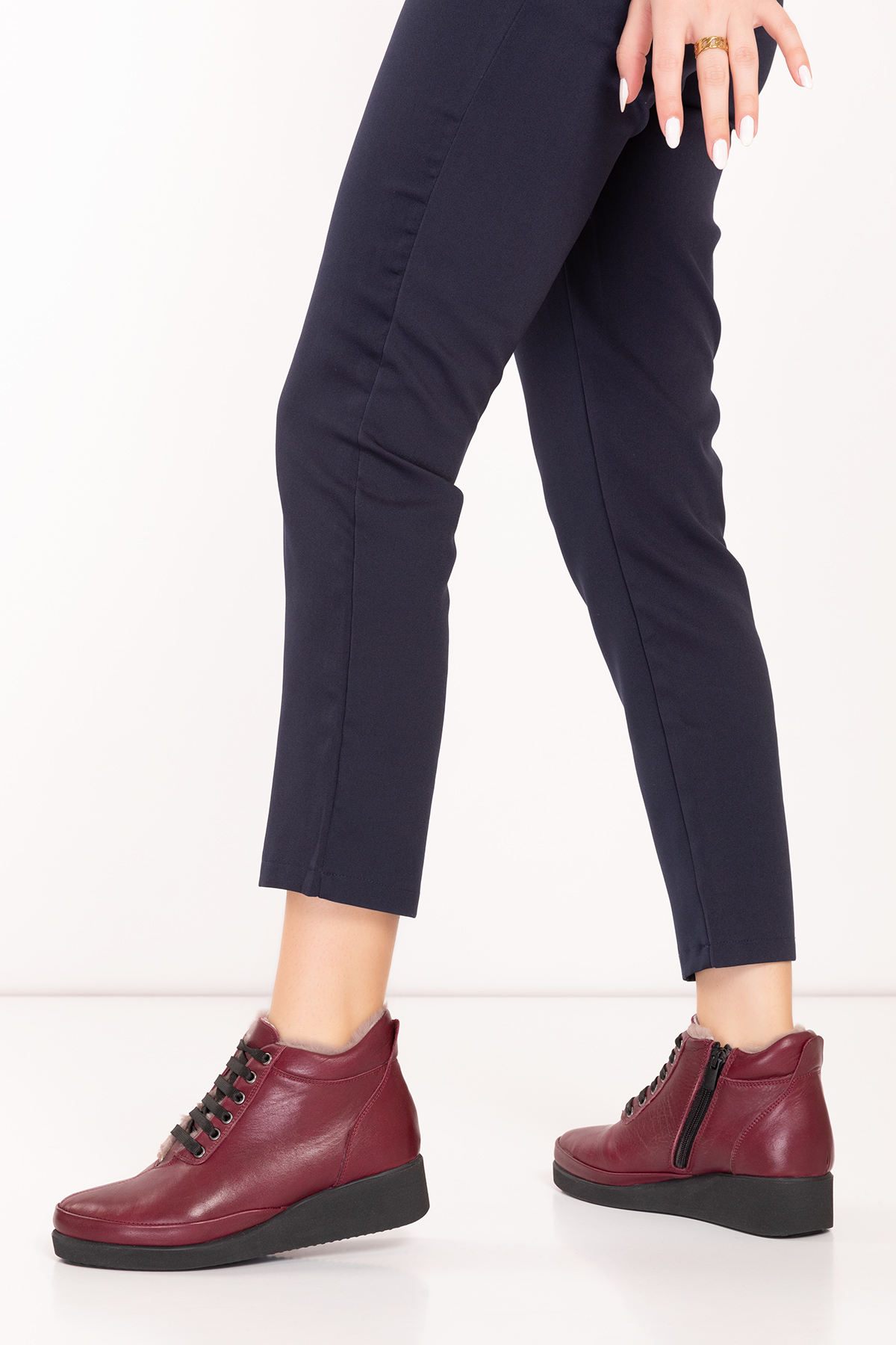 Gondol Kadın Hakiki Deri Klasik Rahat Bot ndr.175 - Görsel 5