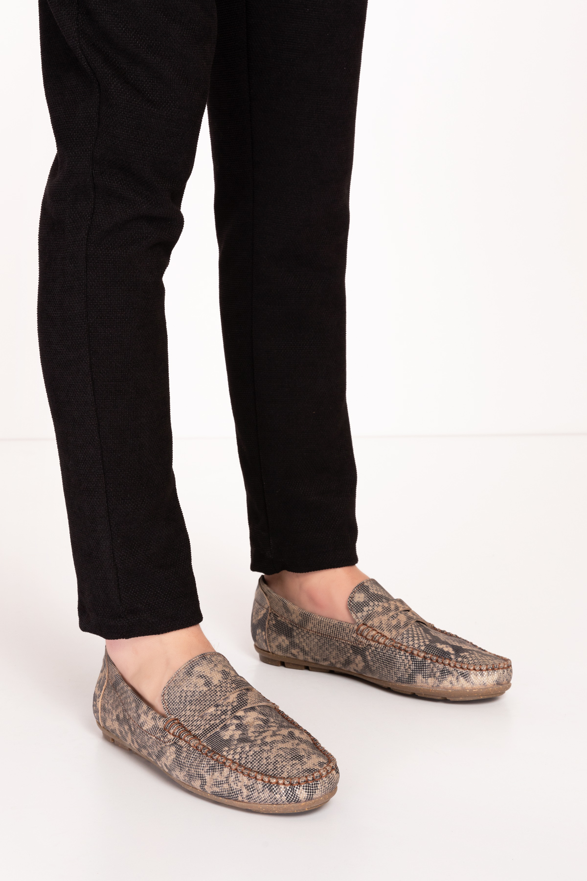 Gondol Erkek Hakiki Deri Hafif Taban Loafer Ayakkabı tx.13881 - Görsel 2