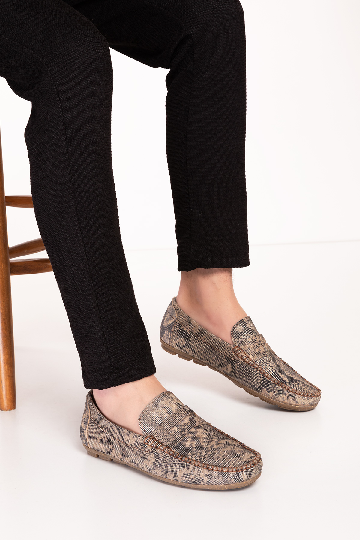 Gondol Erkek Hakiki Deri Hafif Taban Loafer Ayakkabı tx.13881 - Görsel 6