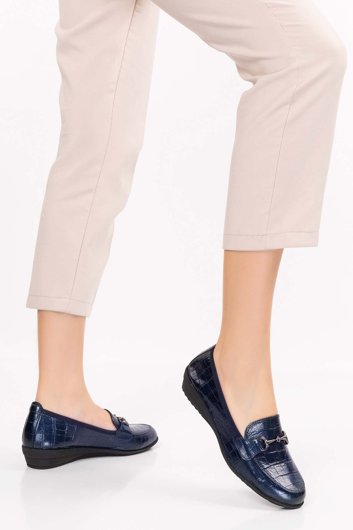 Gondol Kadın Hakiki Deri Anatomik Taban Lastikli Babet ell.7085 - Görsel 3