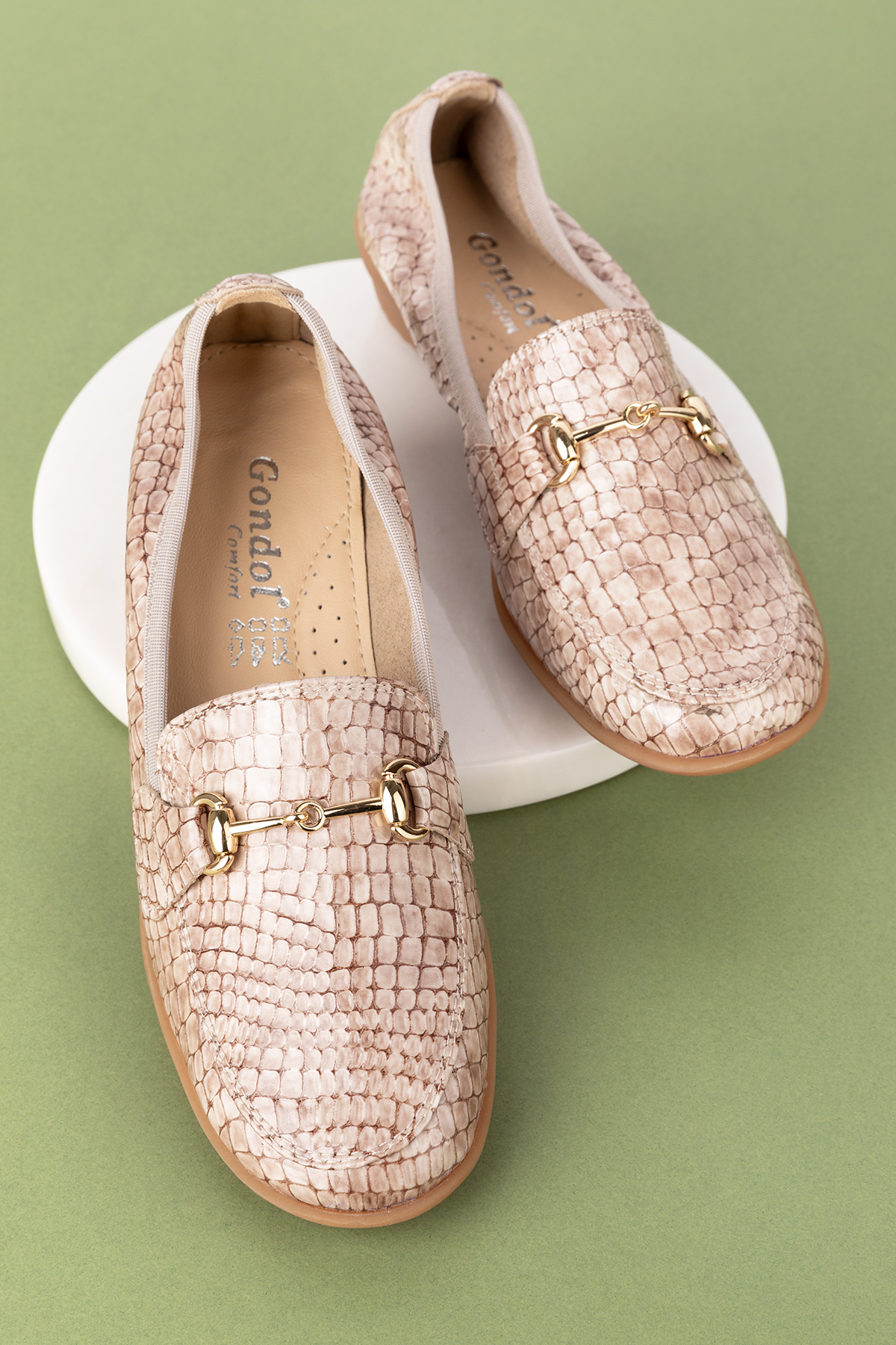 Gondol Kadın Hakiki Deri Anatomik Taban Lastikli Babet ell.7085 - Görsel 3