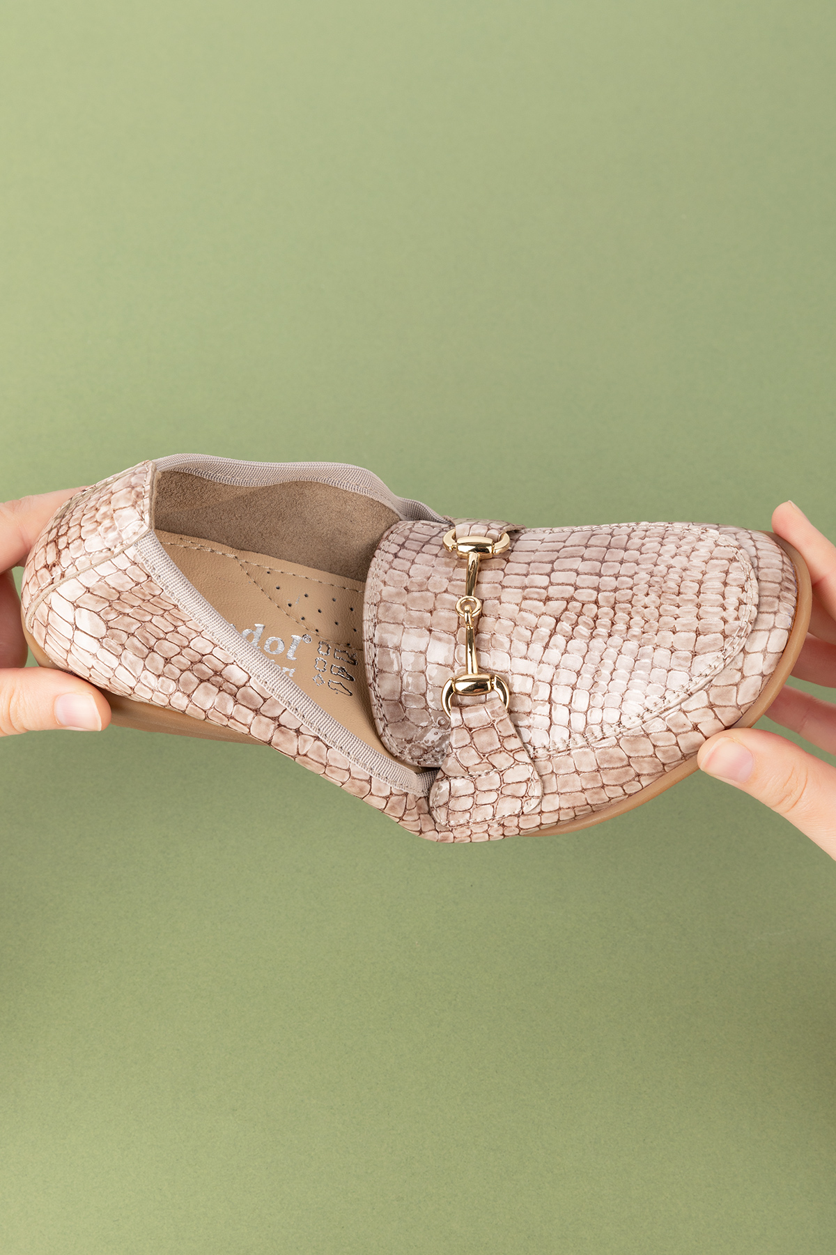 Gondol Kadın Hakiki Deri Anatomik Taban Lastikli Babet ell.7085 - Görsel 6