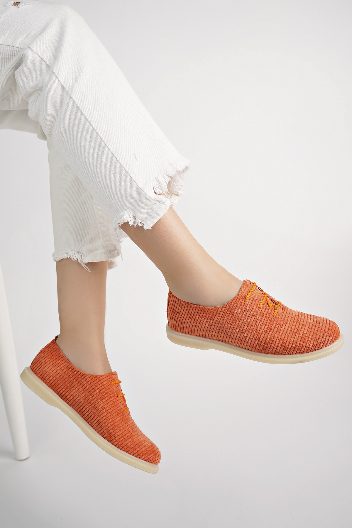 Kadın Rahat Slikon Taban Günlük Babet Ayakkabı Ppl.200 Orange - Görsel 2