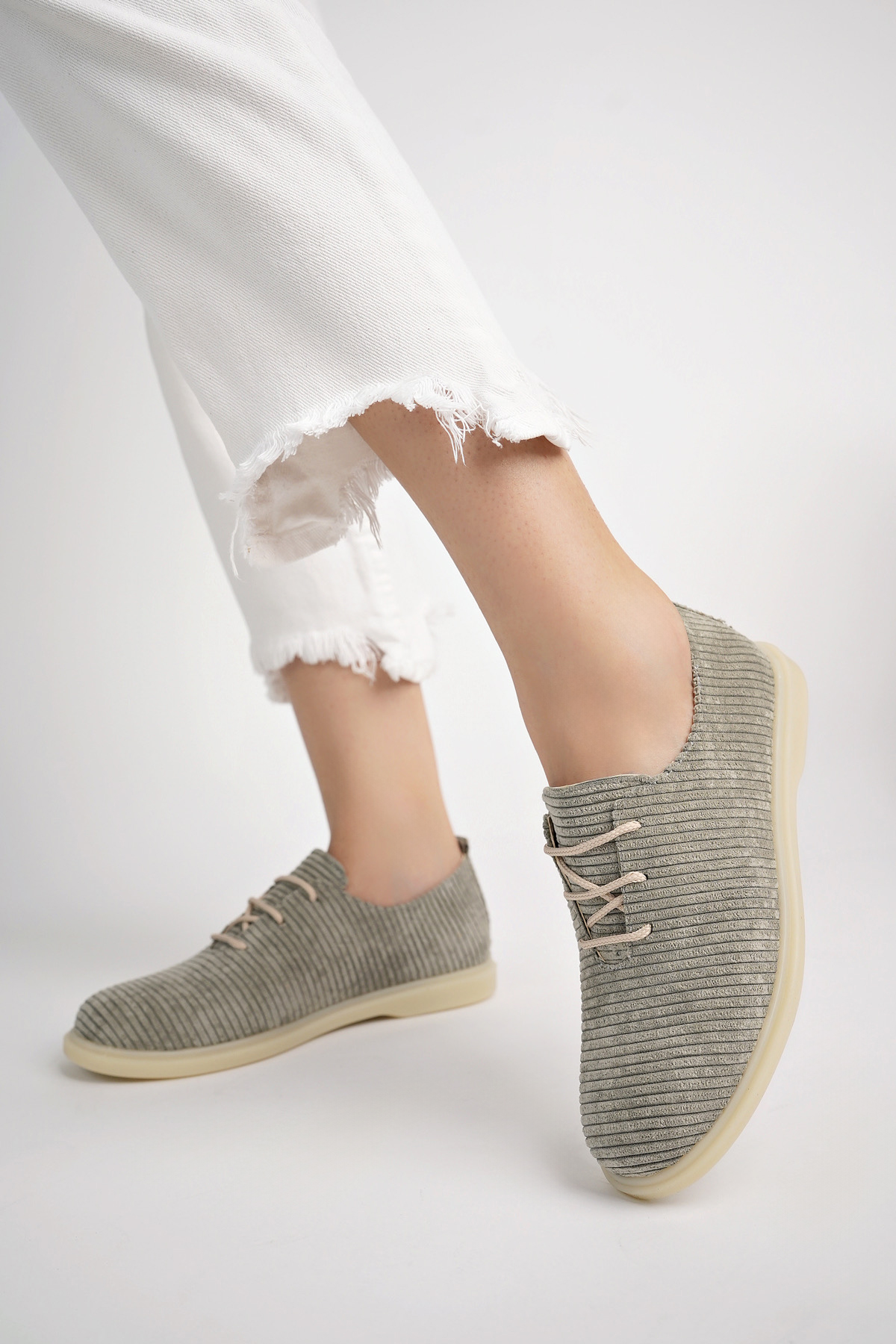 Kadın Rahat Slikon Taban Günlük Babet Ayakkabı Ppl.200 Taş - Görsel 4