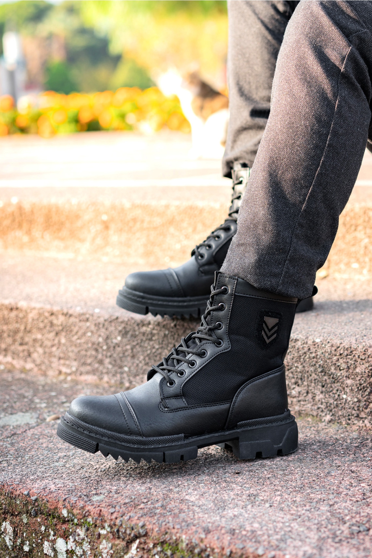 Su ve Soğuk Geçirmez Ortopedik iç Tabanlık Kaymaz Kauçuk Kışlık Garantili Erkek SİYAH - Görsel 3