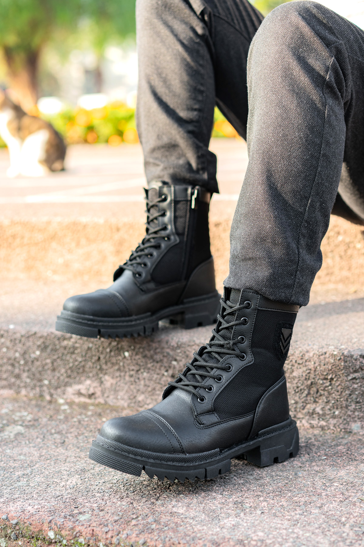 Su ve Soğuk Geçirmez Ortopedik iç Tabanlık Kaymaz Kauçuk Kışlık Garantili Erkek SİYAH - Görsel 4