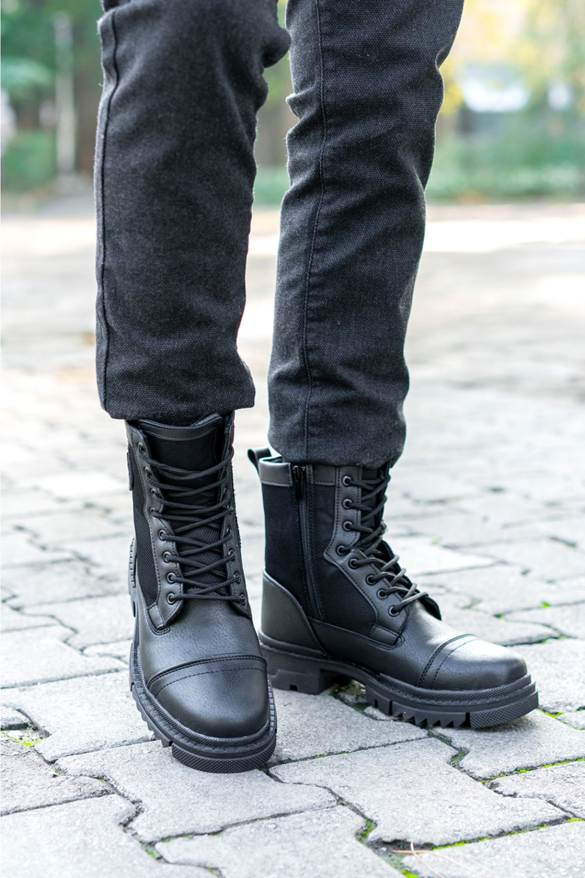 Su ve Soğuk Geçirmez Ortopedik iç Tabanlık Kaymaz Kauçuk Kışlık Garantili Erkek SİYAH - Görsel 5