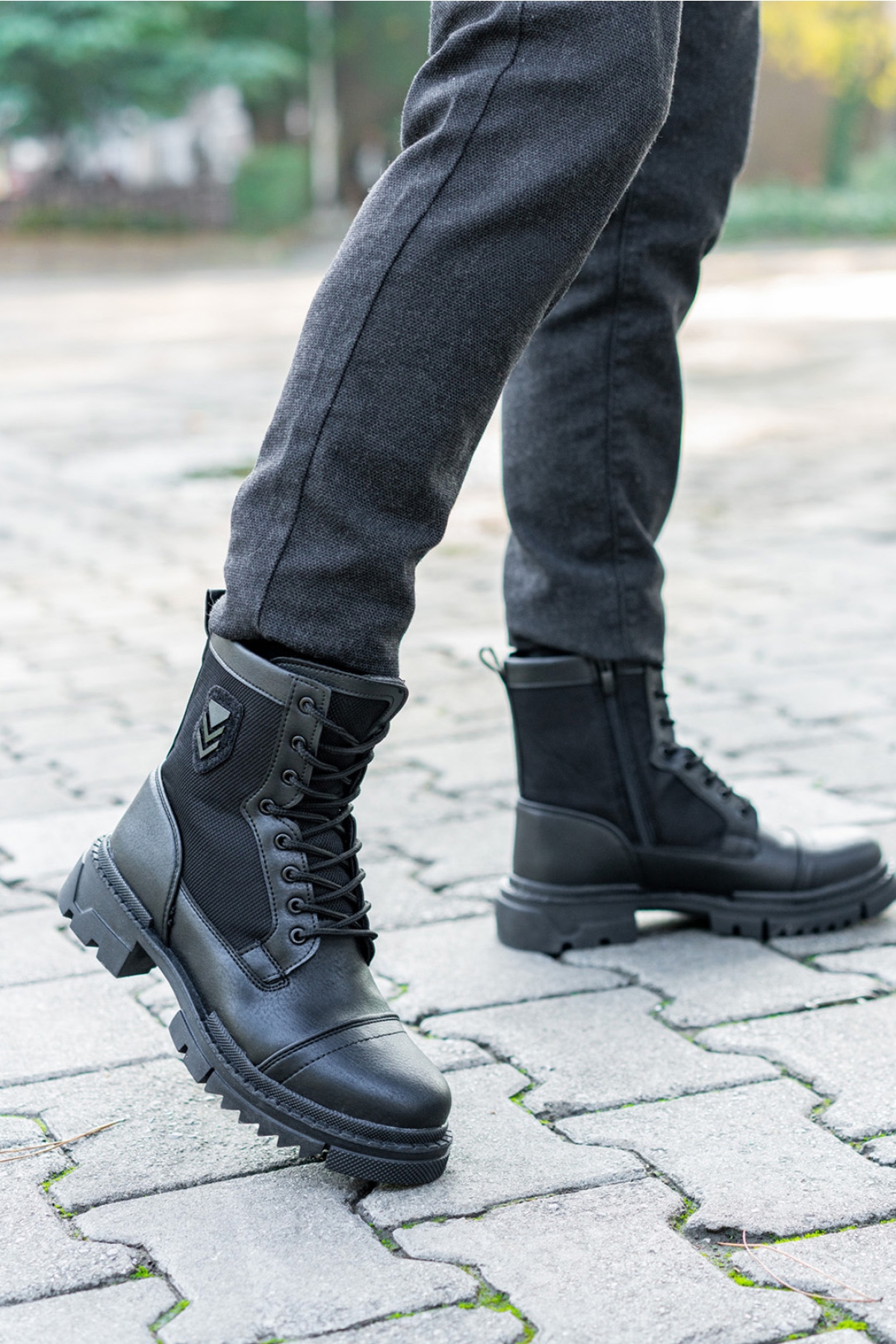 Su ve Soğuk Geçirmez Ortopedik iç Tabanlık Kaymaz Kauçuk Kışlık Garantili Erkek SİYAH - Görsel 7