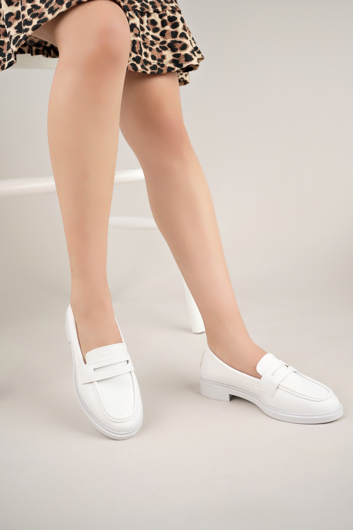Kadın Hafif Rahat Makosen Ayakkabı abb.805 Beyaz - Görsel 3