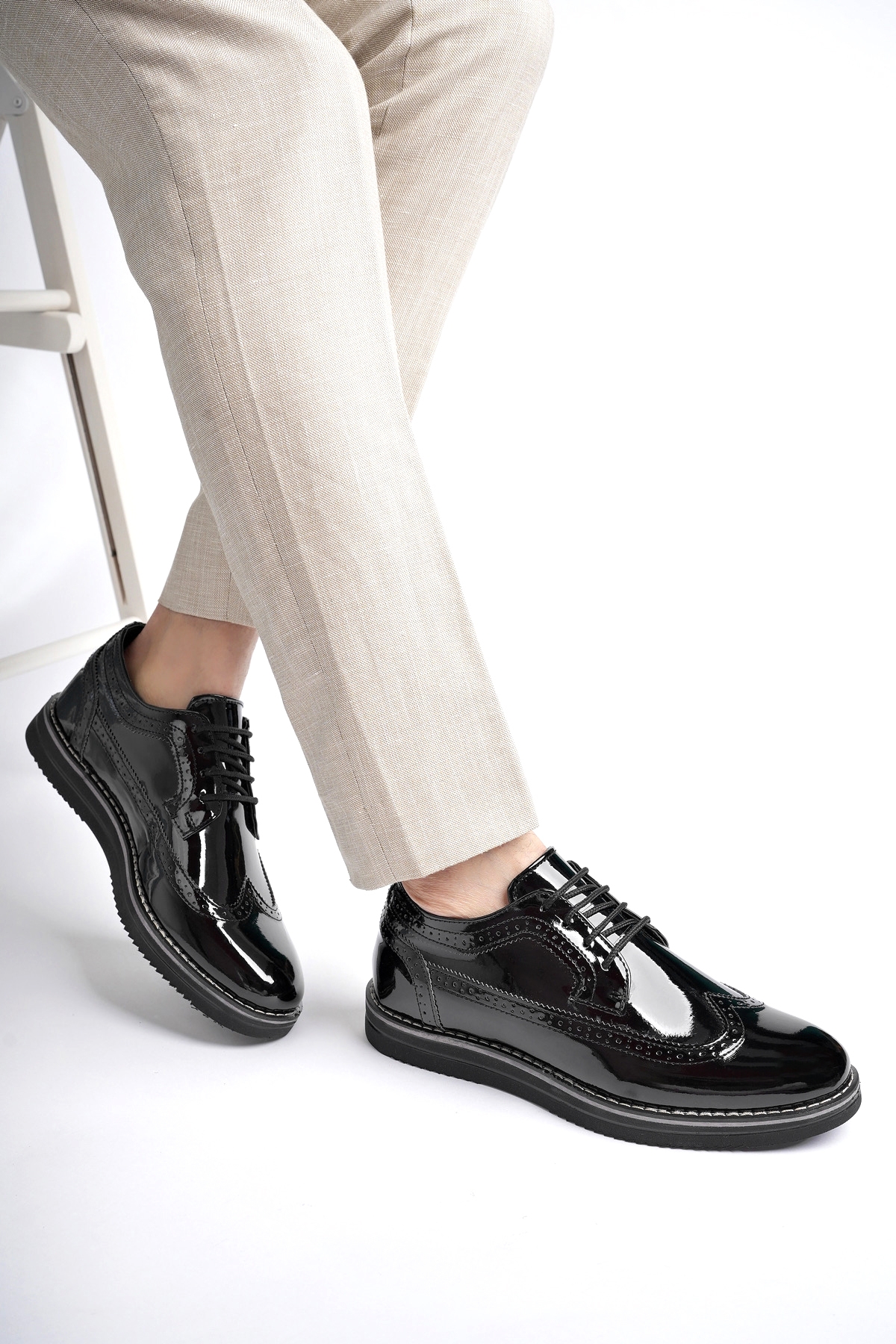 Oxford Erkek Ayakkabı Oxford Erkek Ayakkabı .1118 Rugan Siyah - Görsel 2