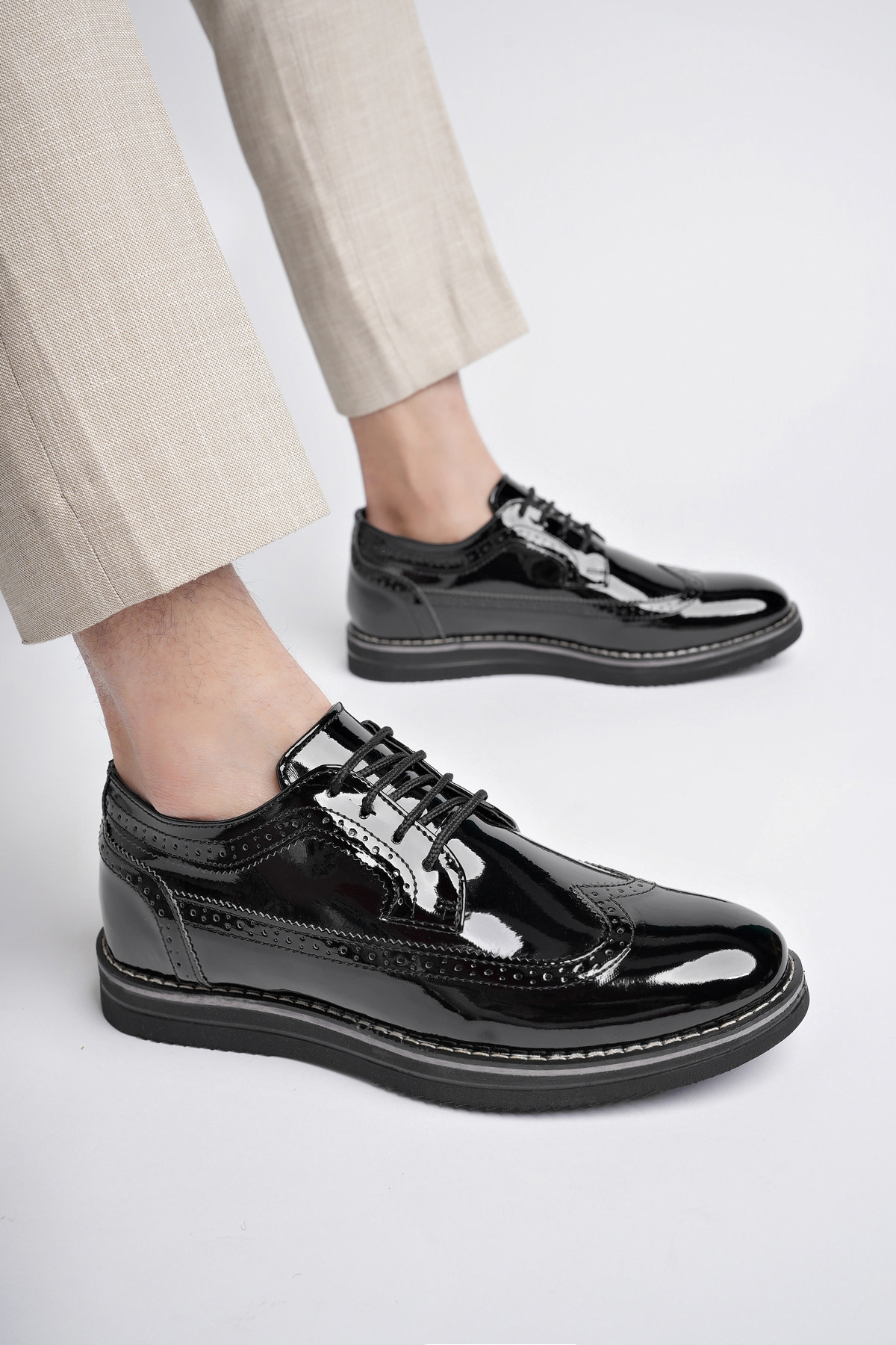 Oxford Erkek Ayakkabı Oxford Erkek Ayakkabı .1118 Rugan Siyah - Görsel 6
