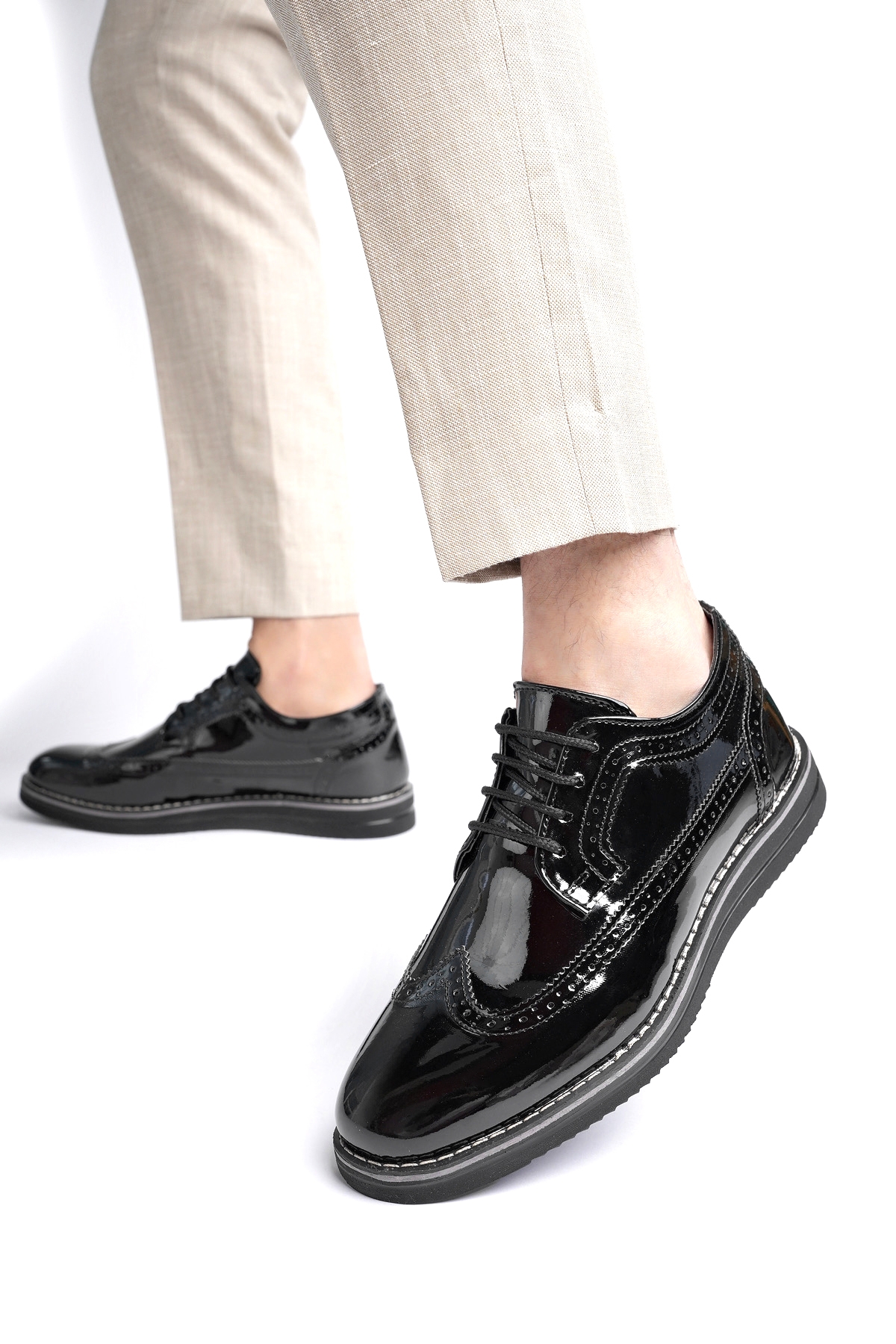 Oxford Erkek Ayakkabı Oxford Erkek Ayakkabı .1118 Rugan Siyah - Görsel 8