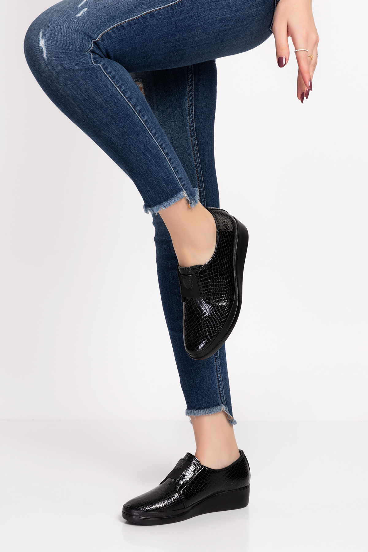 Gondol Kadın Hakiki Deri Anatomik Taban Rahat Ayakkabı elnr.1201-1 - Görsel 3