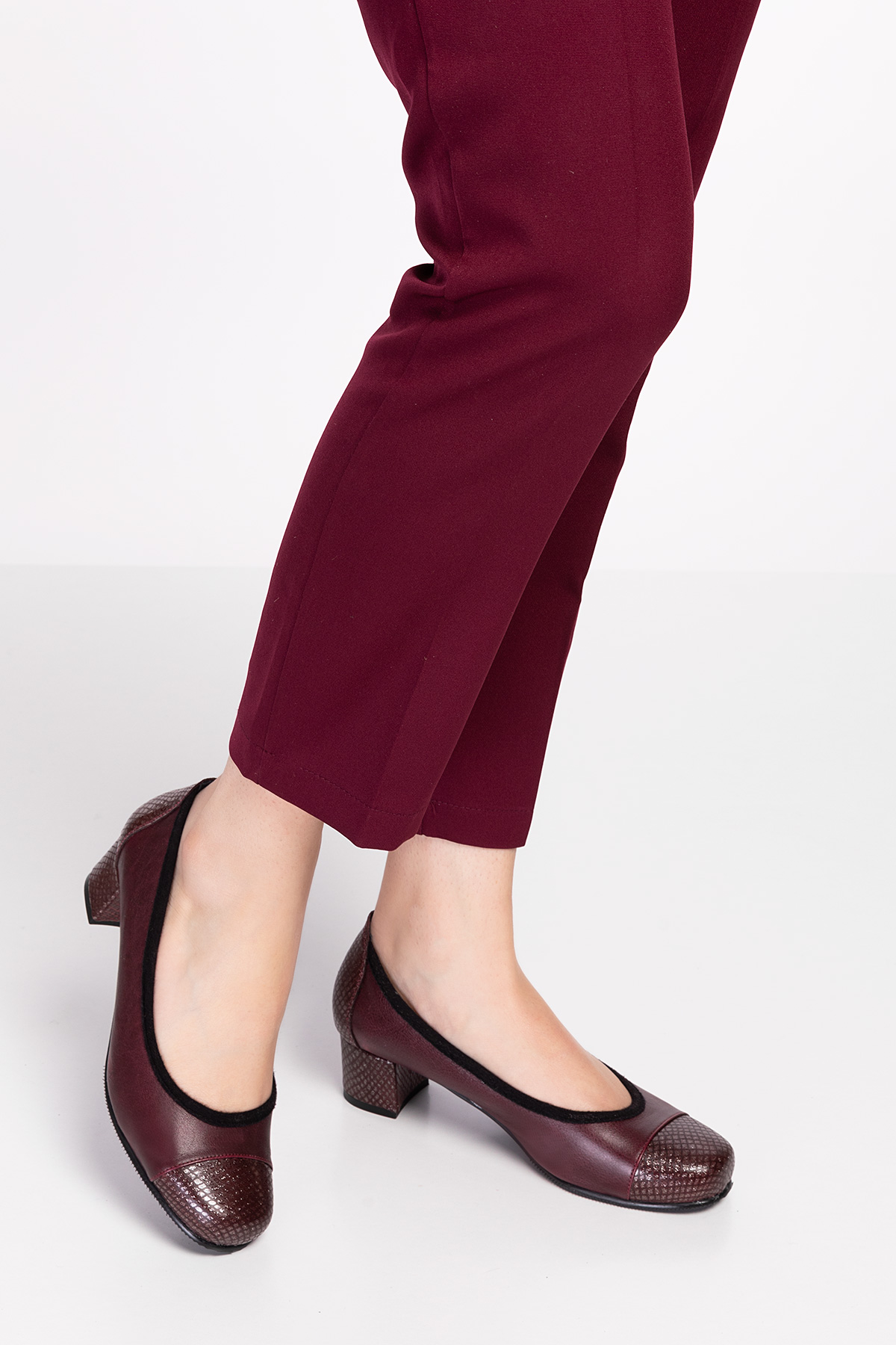 Gondol Kadın Hakiki Deri Rahat Günlük Topuklu Ayakkabı şhn.875 - Görsel 4