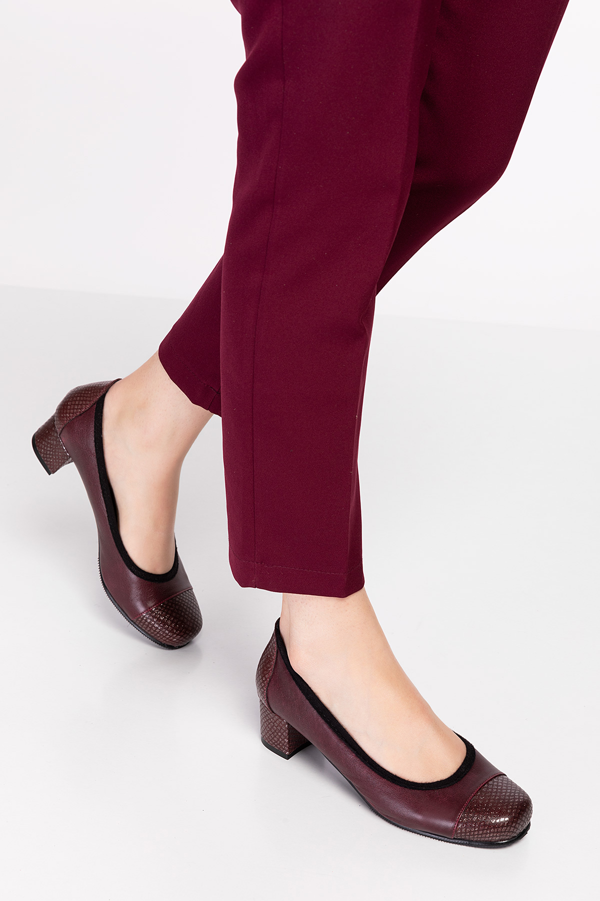 Gondol Kadın Hakiki Deri Rahat Günlük Topuklu Ayakkabı şhn.875 - Görsel 5