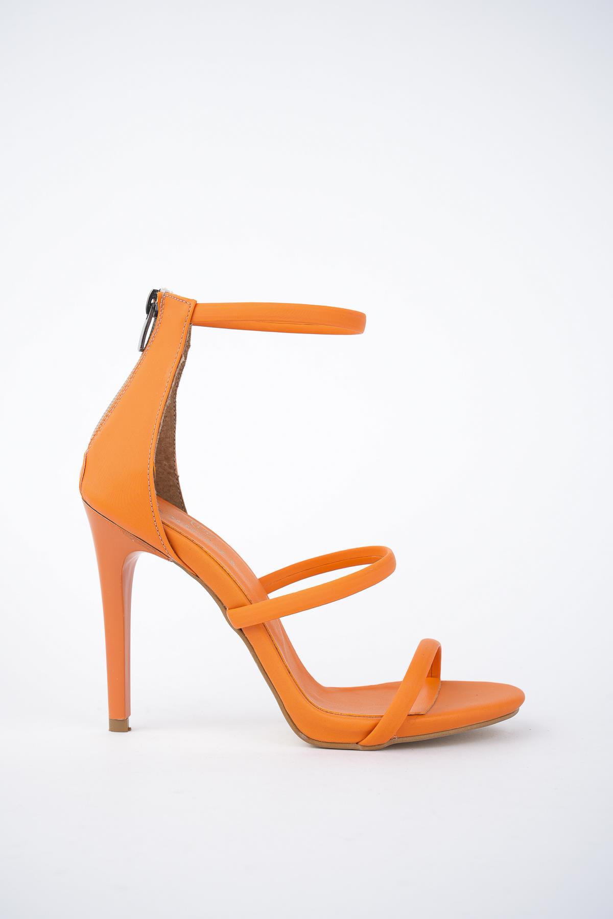 Nikita Garantili Kadın Arkası Fermuarlı Saten Tarz Şık ve Rahat İnce Topuklu Ayakkabı - Görsel 6