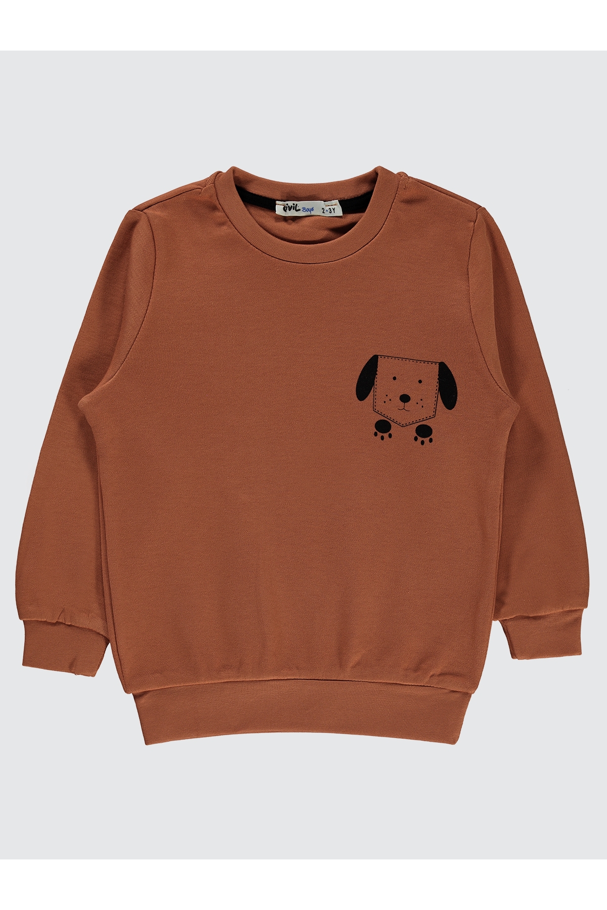 Erkek Çocuk Sweatshirt 2-5 Yaş Kiremit