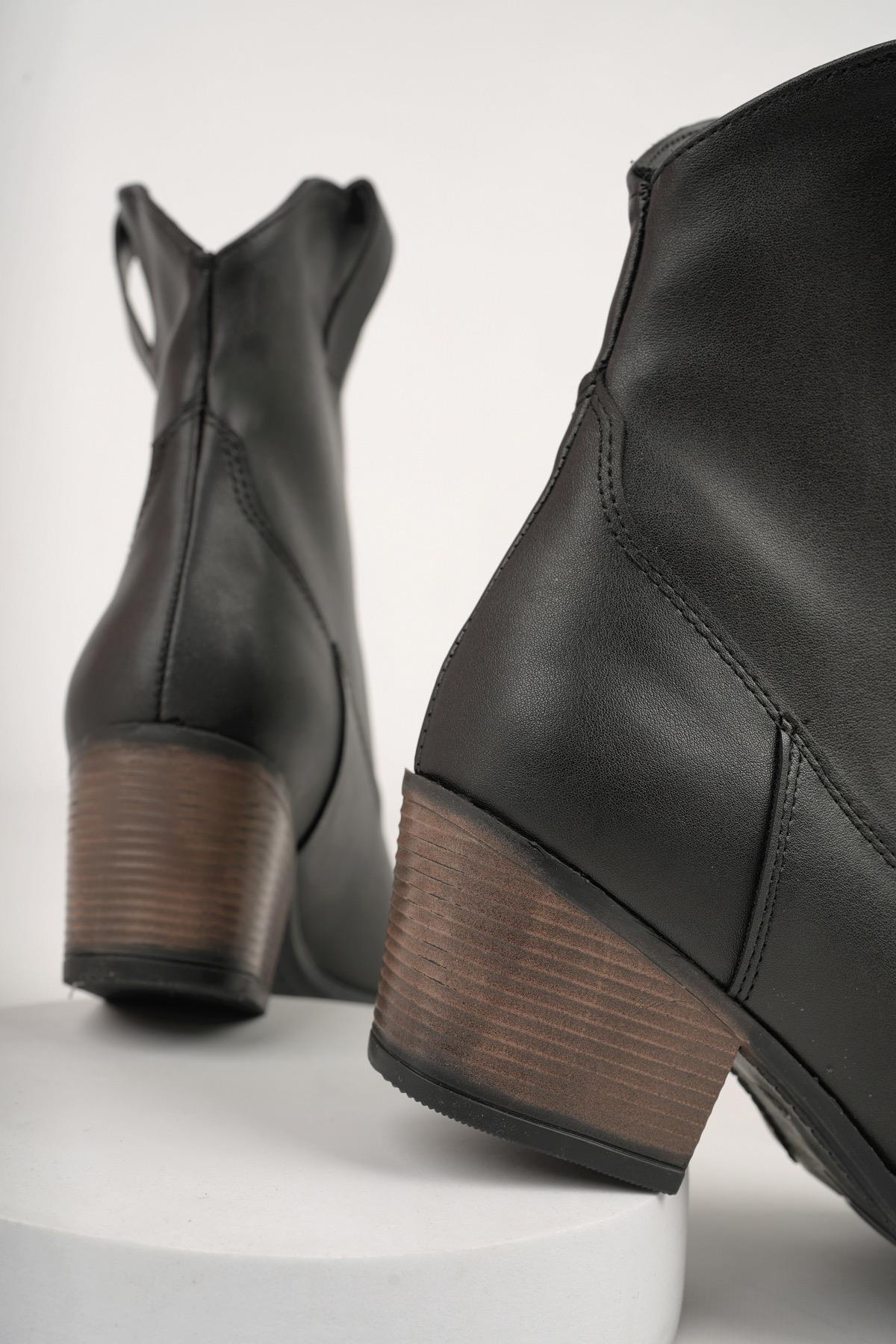 Cowboy Garantili Kadın Şık Tarz ve Rahat Kışlık Topuklu Bot - Görsel 8