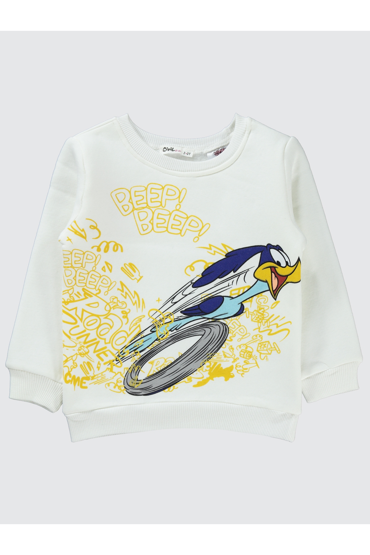 Road Runner Kız Çocuk Sweatshirt  2-5 Yaş Ekru