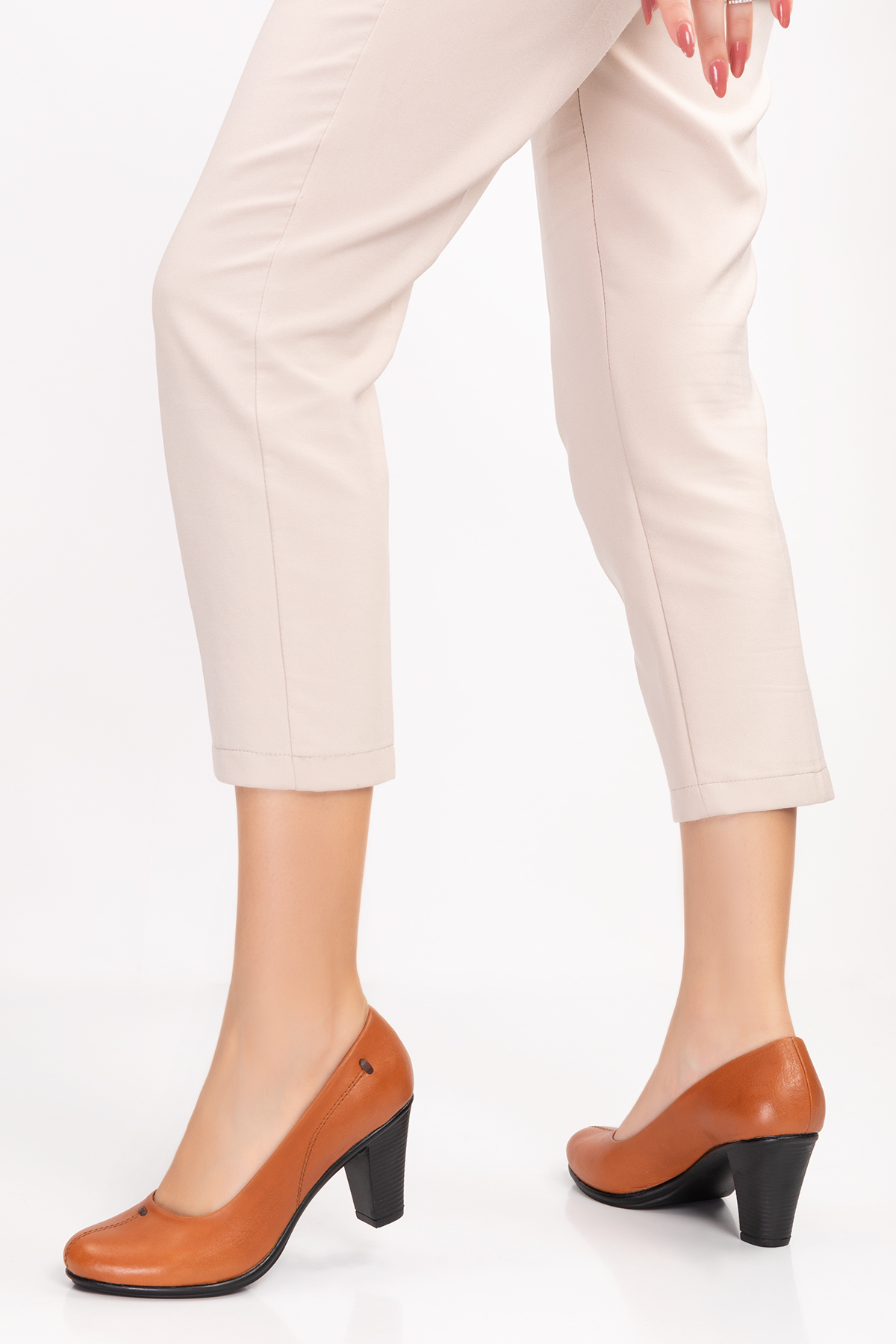 Gondol Kadın Hakiki Deri Klasik Topuklu Ayakkabı vdt.660 - Görsel 6