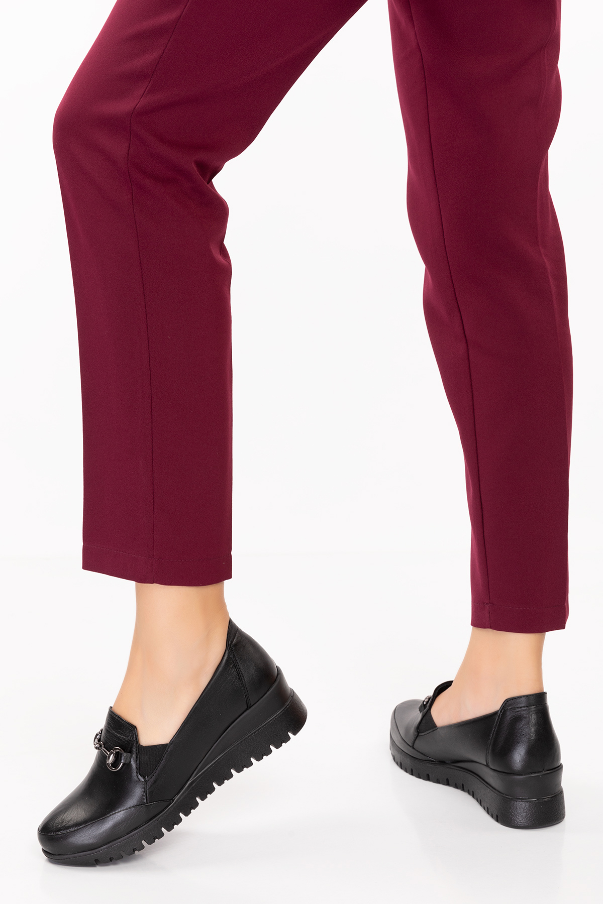 Gondol Kadın Hakiki Deri Anatomik Taban Tokalı Casual Ayakkabı pyt.6210 - Görsel 4