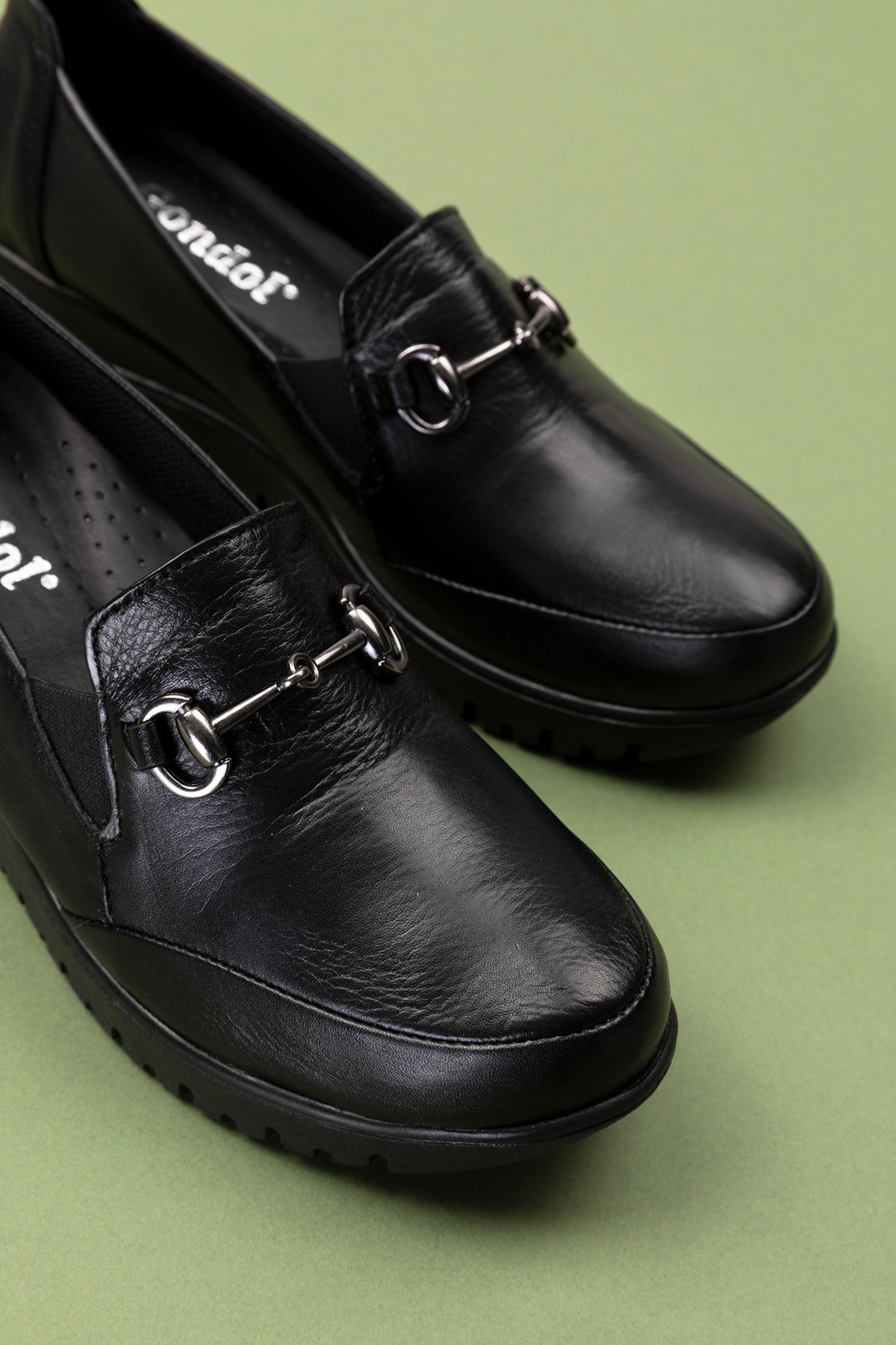 Gondol Kadın Hakiki Deri Anatomik Taban Tokalı Casual Ayakkabı pyt.6210 - Görsel 7