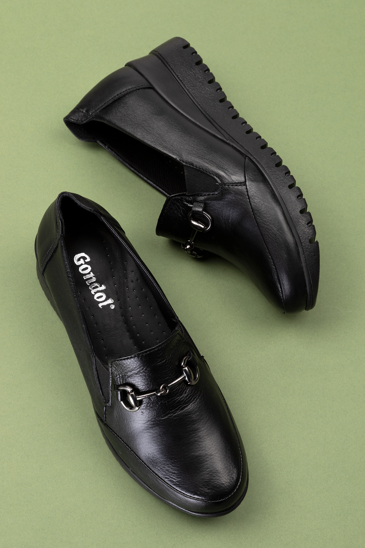 Gondol Kadın Hakiki Deri Anatomik Taban Tokalı Casual Ayakkabı pyt.6210 - Görsel 8