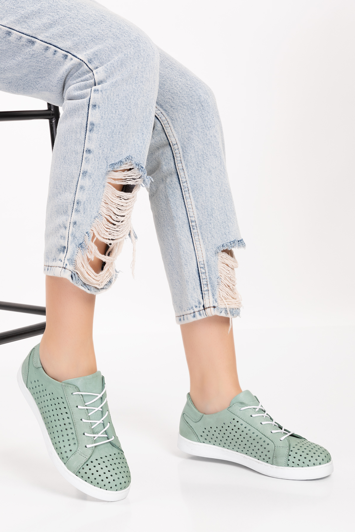 Gondol Kadın Hakiki Deri Günlük Rahat Ayakkabı gnd.108 - Görsel 2