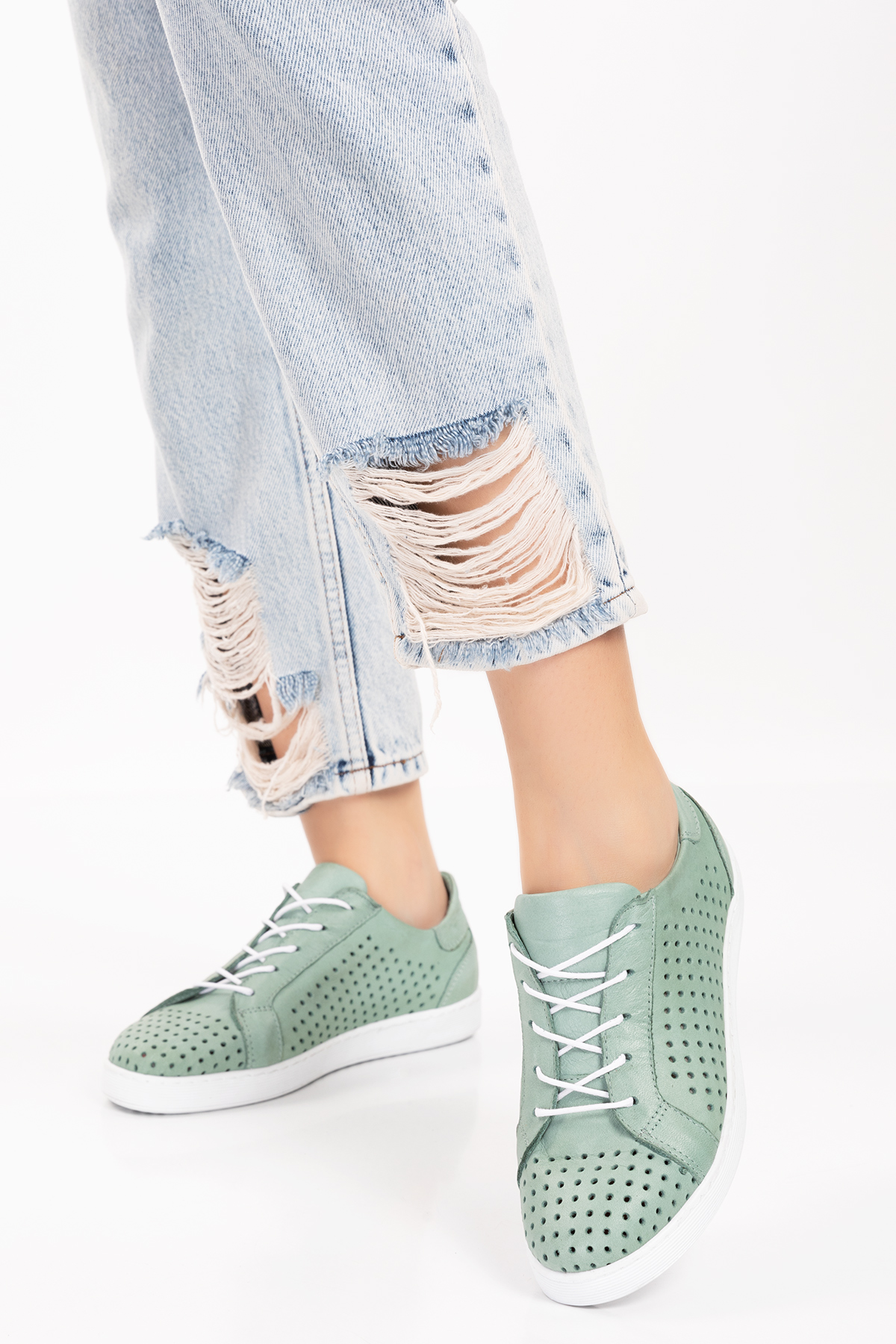 Gondol Kadın Hakiki Deri Günlük Rahat Ayakkabı gnd.108 - Görsel 4