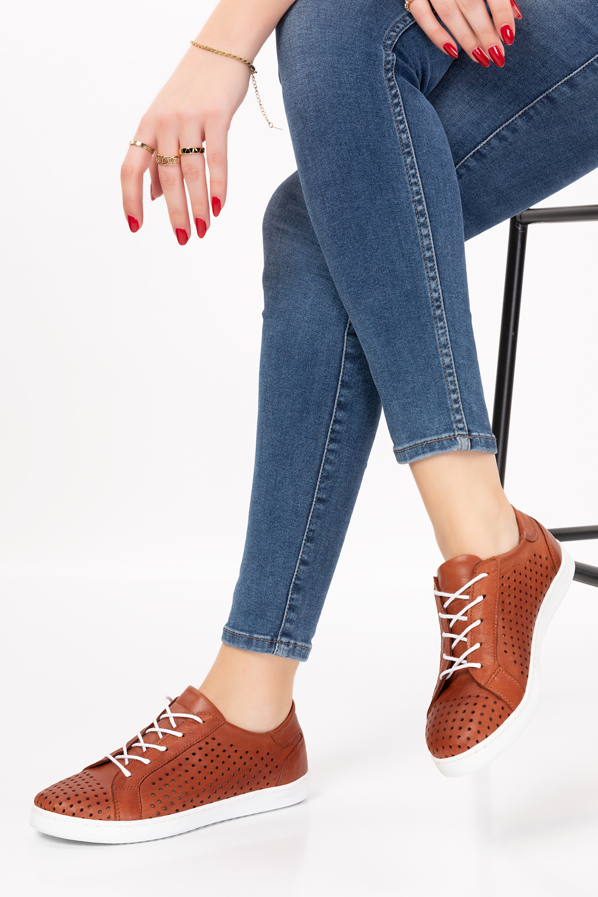 Gondol Kadın Hakiki Deri Günlük Rahat Ayakkabı gnd.108 - Görsel 8