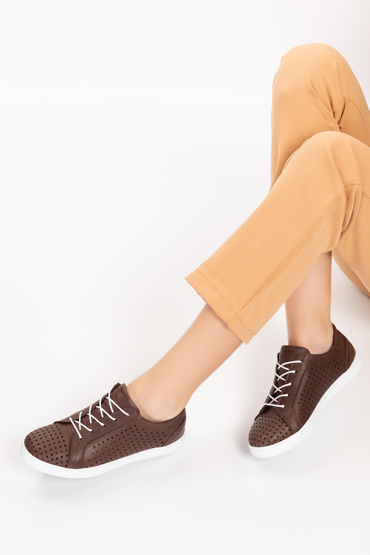 Gondol Kadın Hakiki Deri Günlük Rahat Ayakkabı gnd.108 - Görsel 6