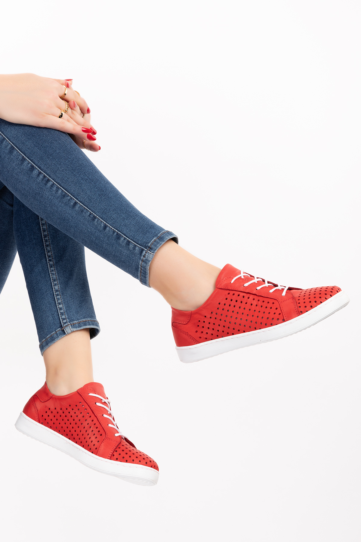 Gondol Kadın Hakiki Deri Günlük Rahat Ayakkabı gnd.108 - Görsel 7