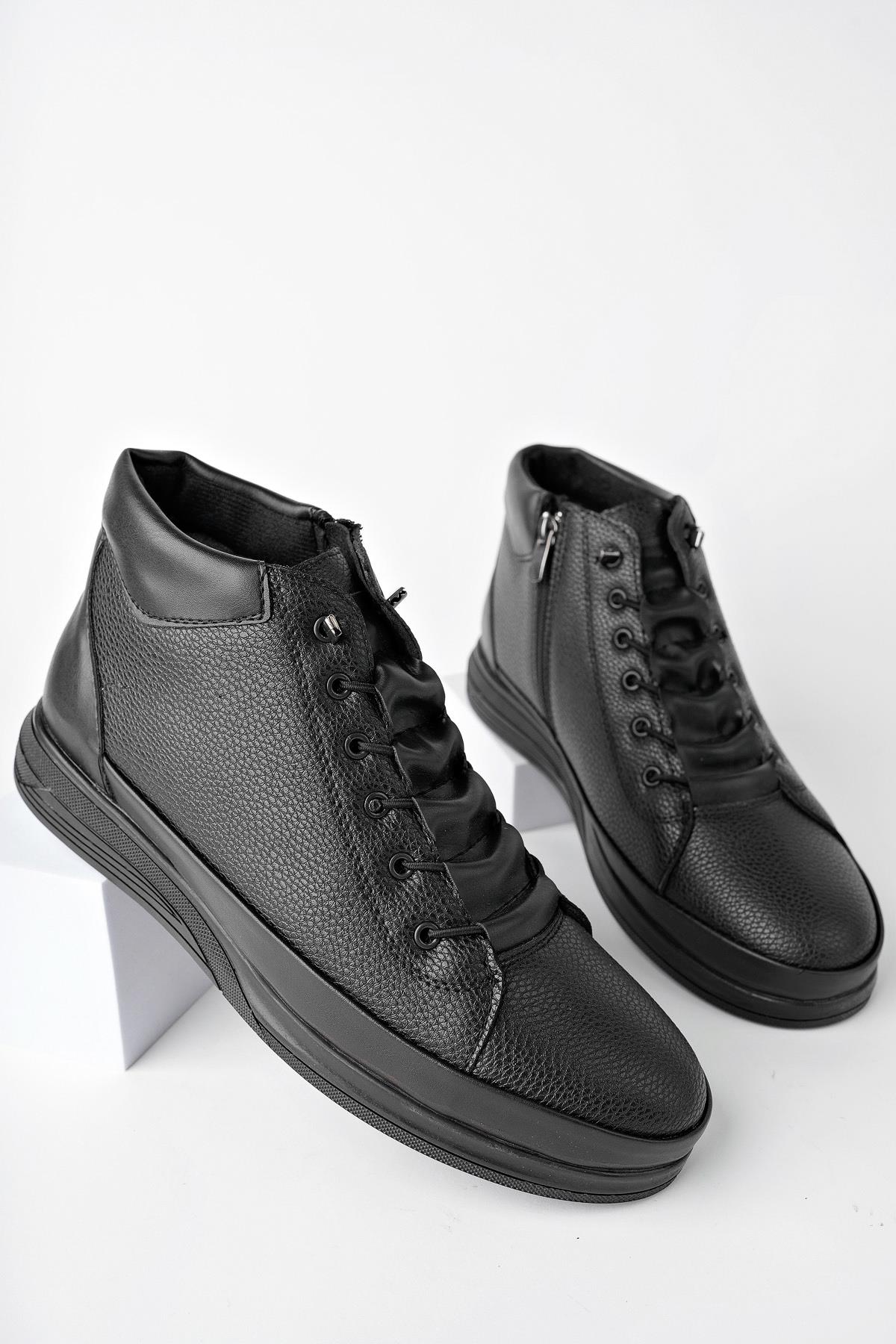 M0226 Garantili Erkek Kışlık Bağcıklı Fermuarlı Bot - Görsel 2