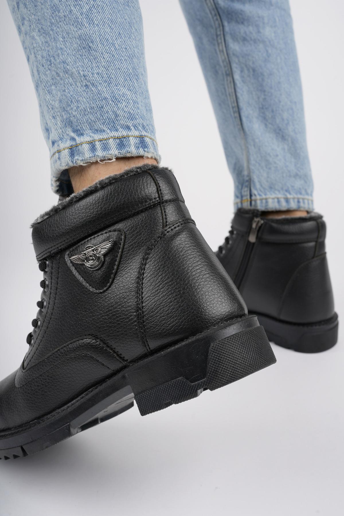 CAPRİO Garantili Bağcıklı Fermuarlı İçi Kürklü Erkek Kışlık Bot - Görsel 5