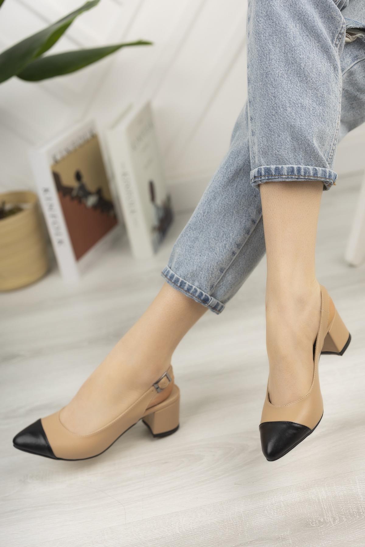 SHARON Garantili Kadın Günlük Topuklu Ayakkabı - Görsel 4