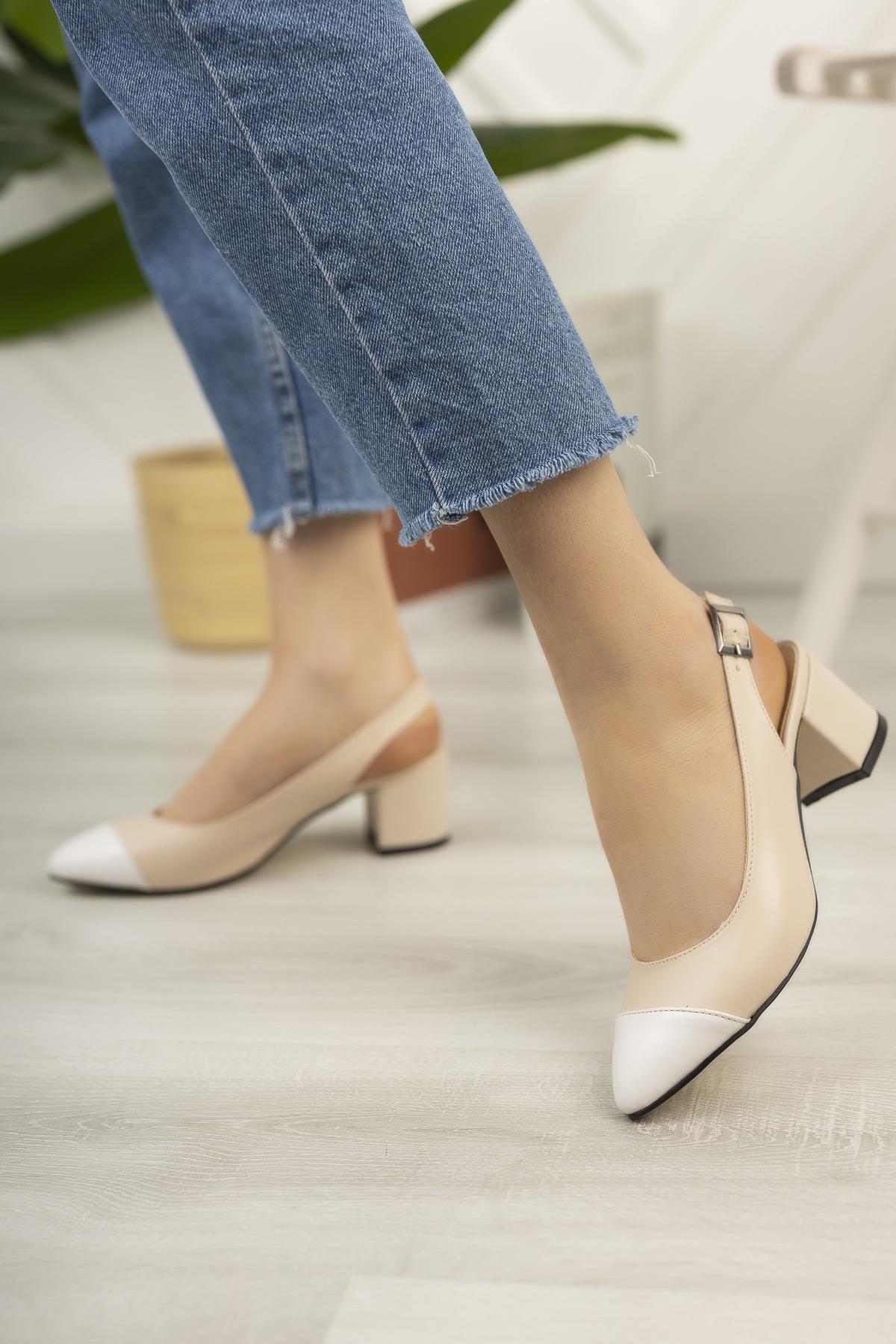 SHARON Garantili Kadın Günlük Topuklu Ayakkabı - Görsel 3