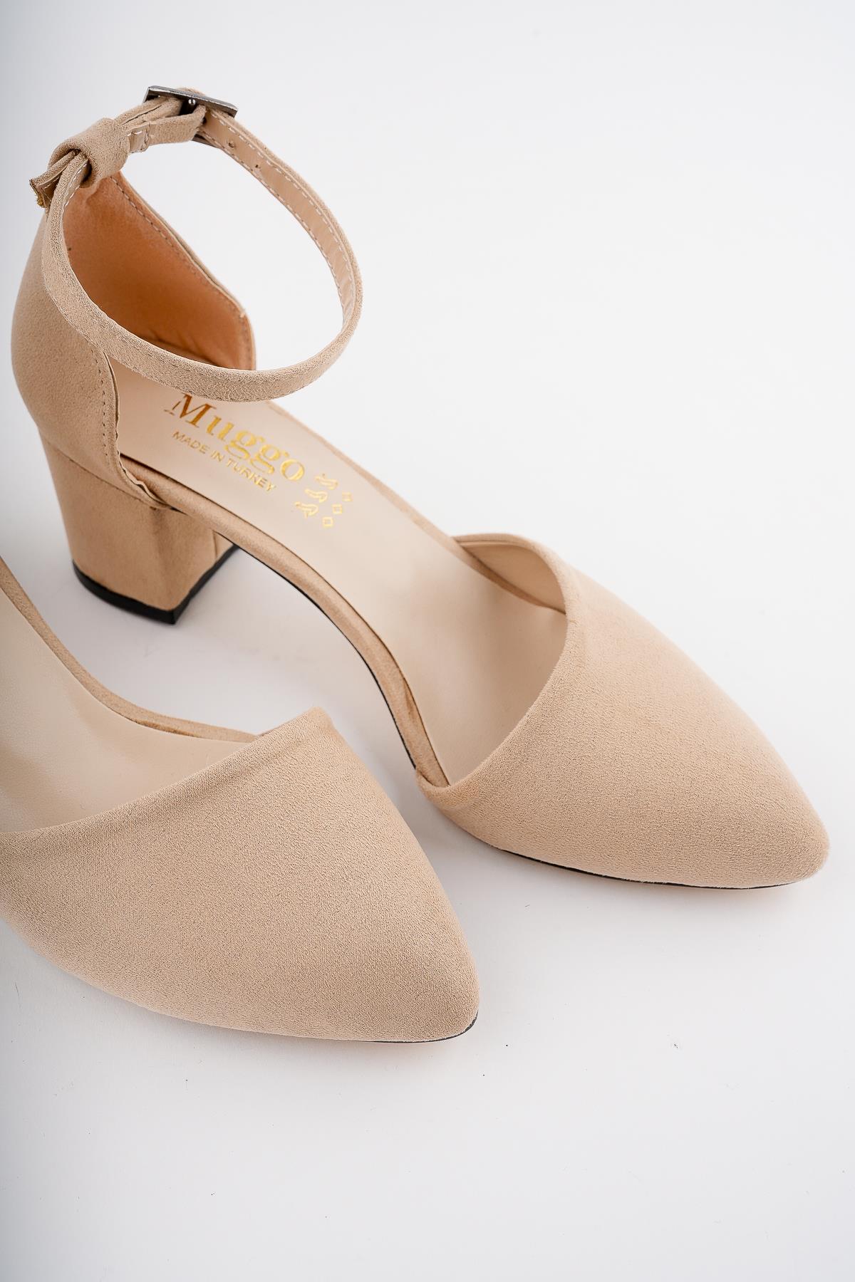 W0708 Garantili Kadın Klasik Günlük Tarz Şık ve Rahat Topuklu Ayakkabı - Görsel 4