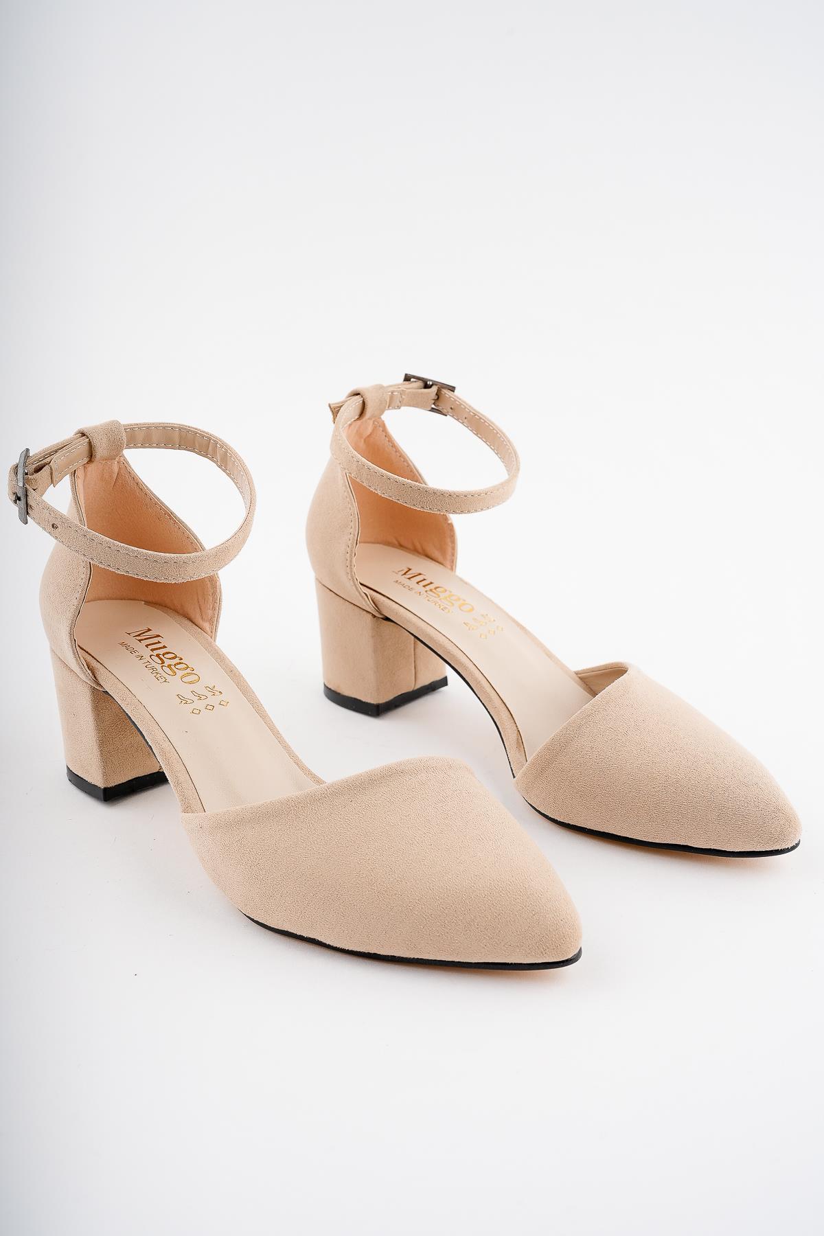 W0708 Garantili Kadın Klasik Günlük Tarz Şık ve Rahat Topuklu Ayakkabı - Görsel 6