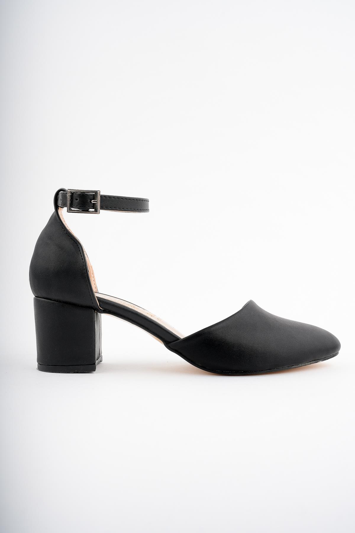 W0708 Garantili Kadın Klasik Günlük Tarz Şık ve Rahat Topuklu Ayakkabı - Görsel 2