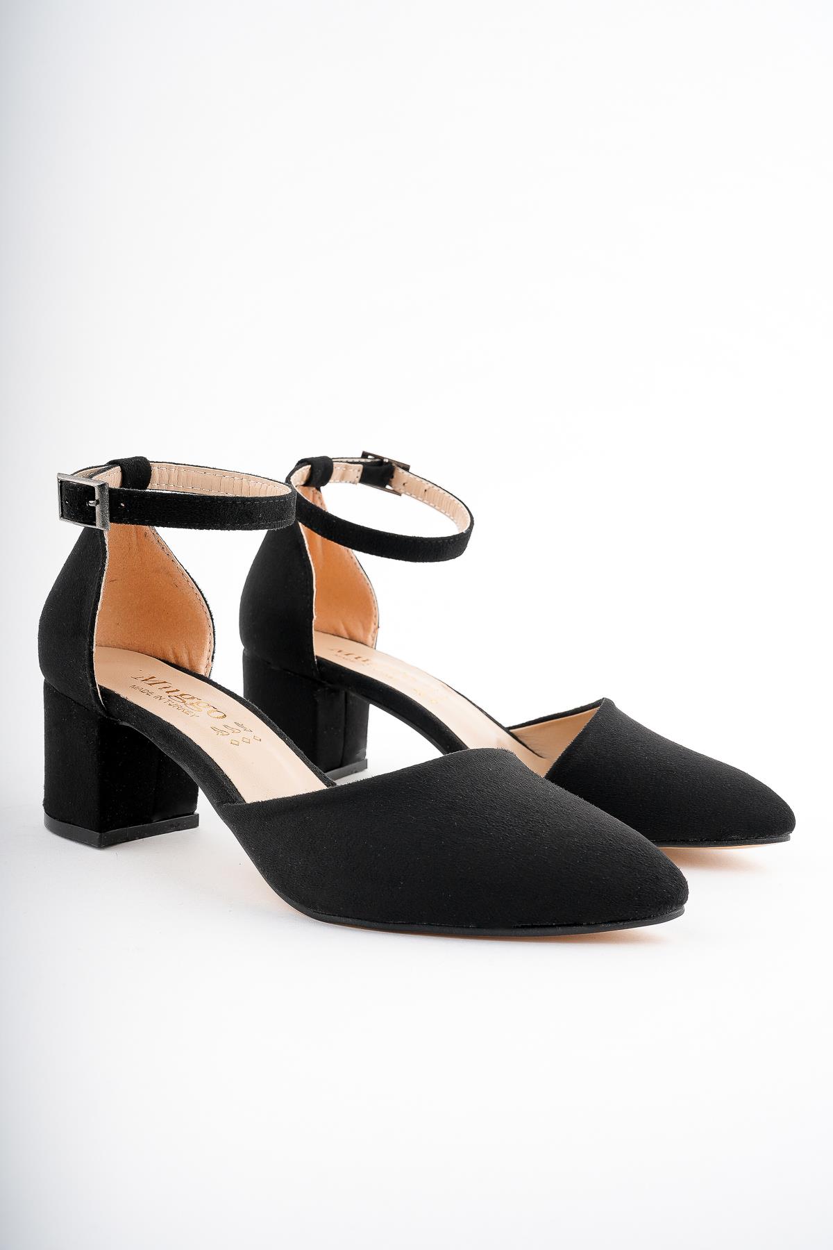 W0708 Garantili Kadın Klasik Günlük Tarz Şık ve Rahat Topuklu Ayakkabı - Görsel 4