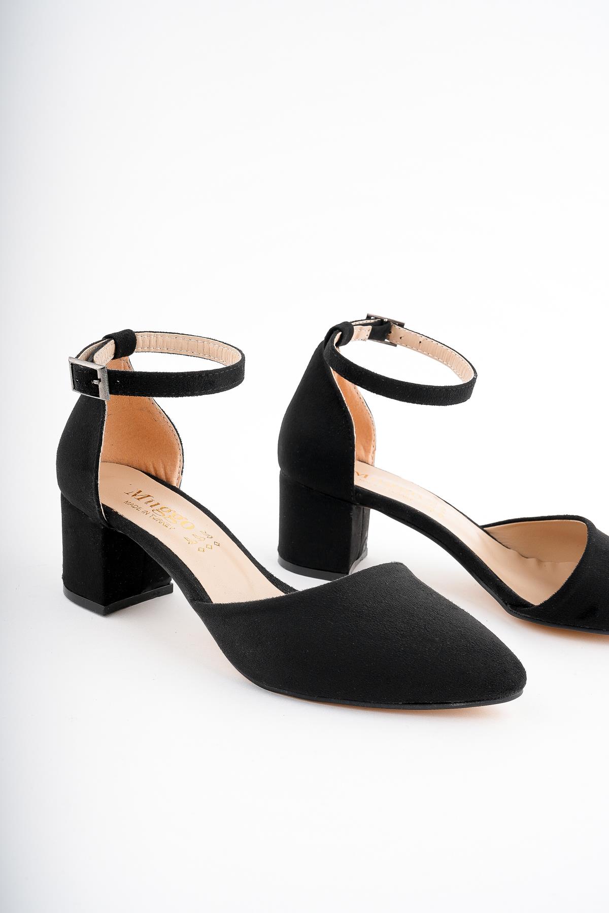 W0708 Garantili Kadın Klasik Günlük Tarz Şık ve Rahat Topuklu Ayakkabı - Görsel 6